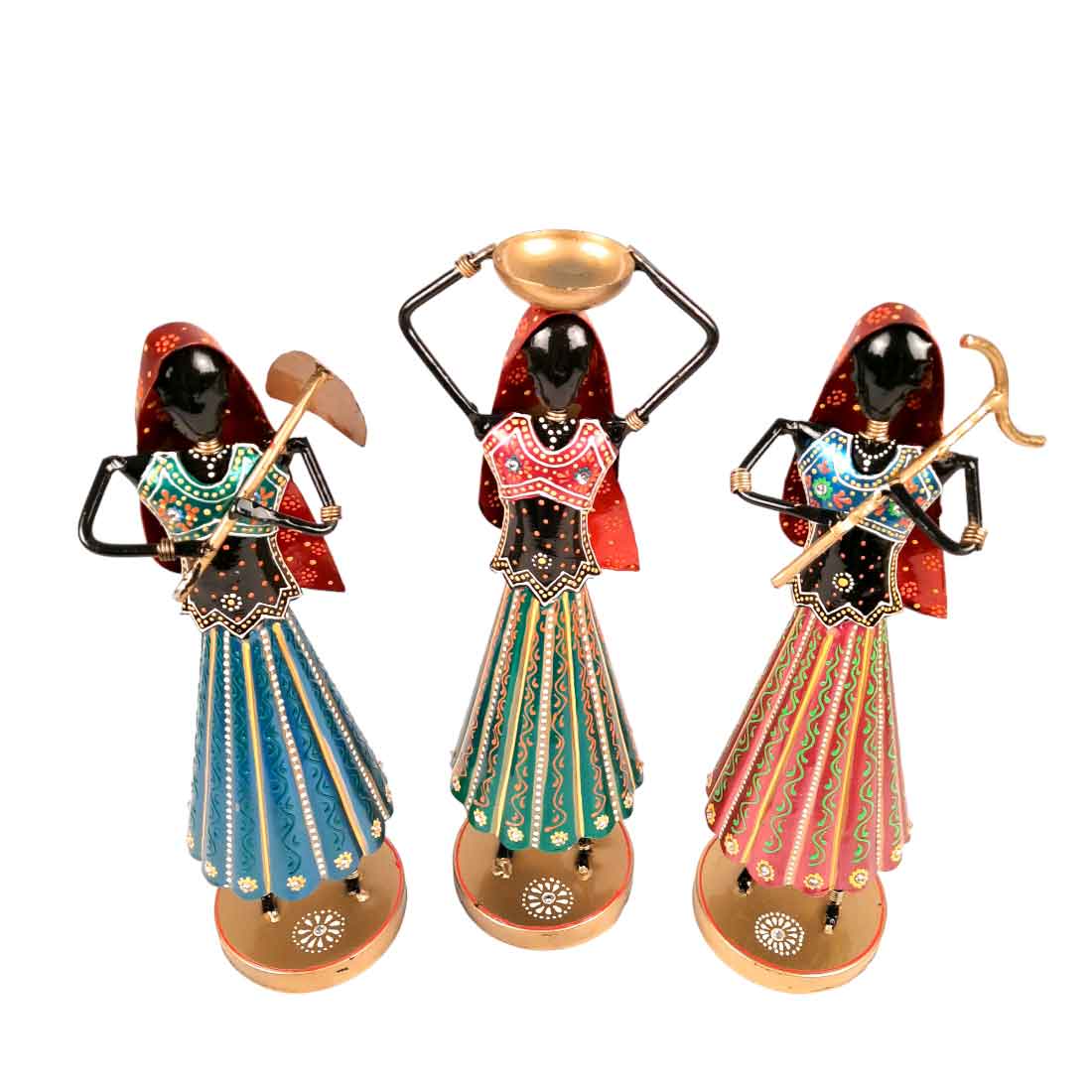 Worker Lady Showpiece - Female Figurines - for Side Table Decoration - 14 Inch- Apkamart