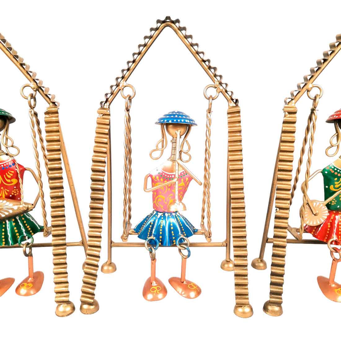 Jhula Musician showpiece - Table Showpiece - For Home Decor & Gifts 11 Inch- Apkamart