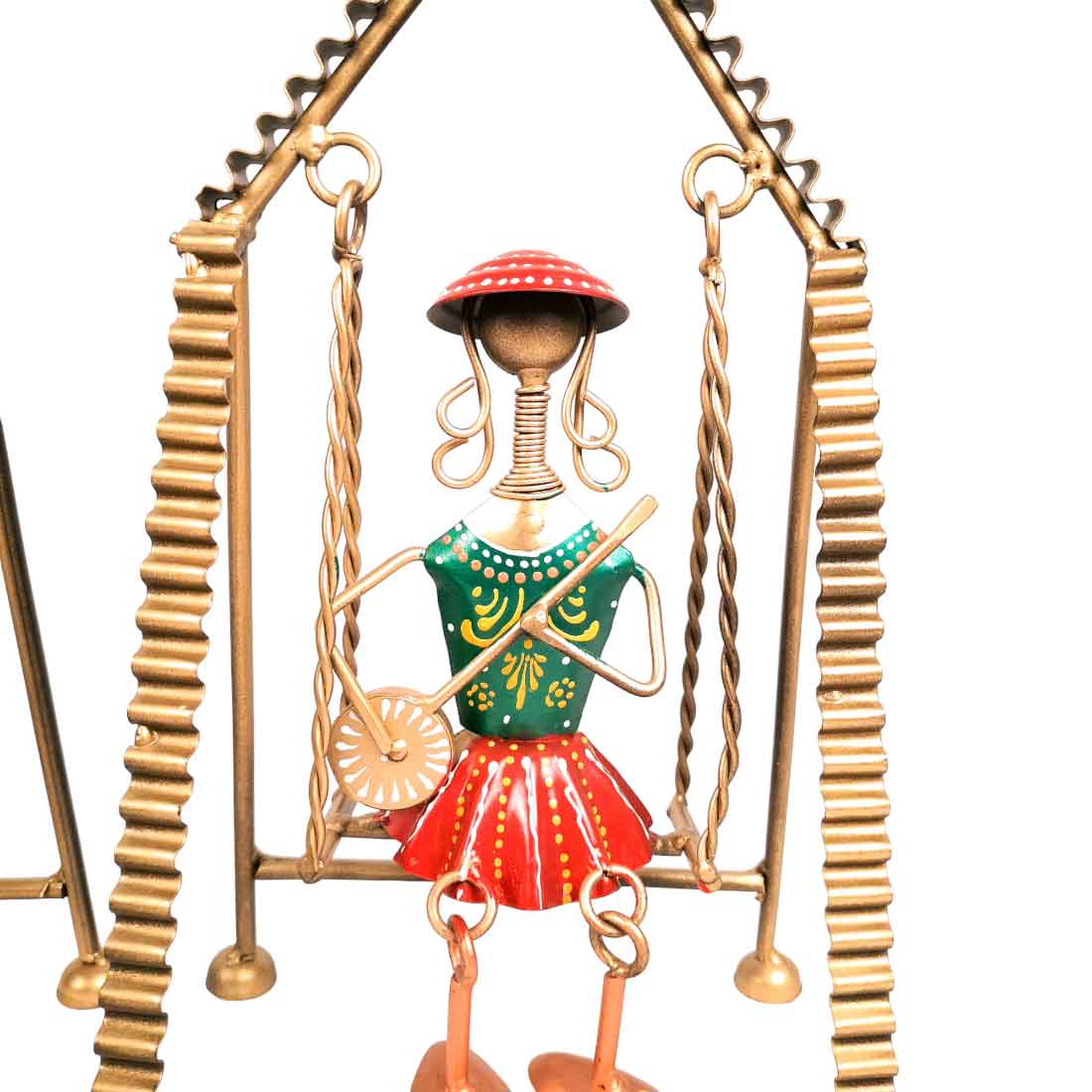 Jhula Musician showpiece - Table Showpiece - For Home Decor & Gifts 11 Inch- Apkamart