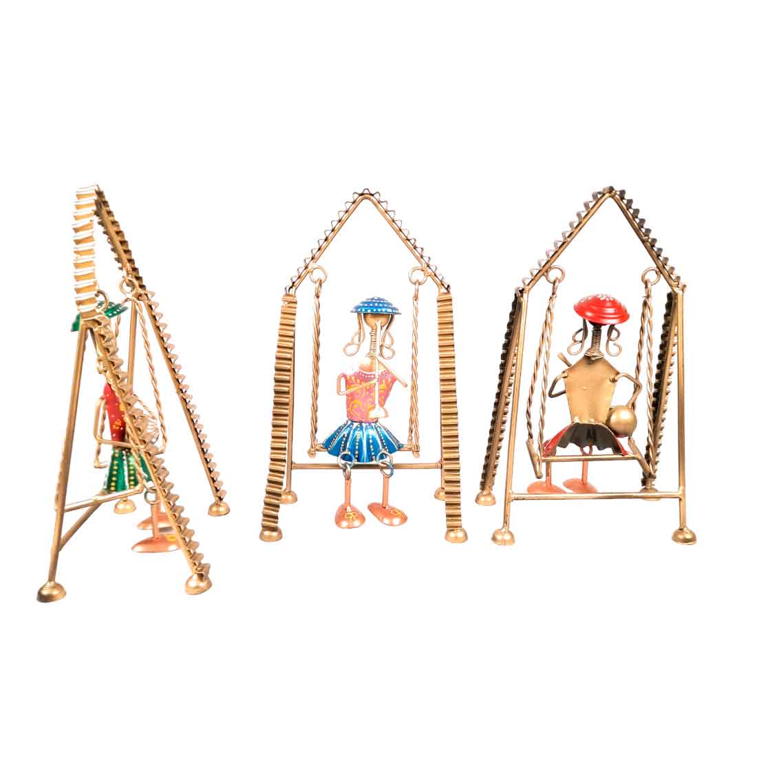 Jhula Musician showpiece - Table Showpiece - For Home Decor & Gifts 11 Inch- Apkamart