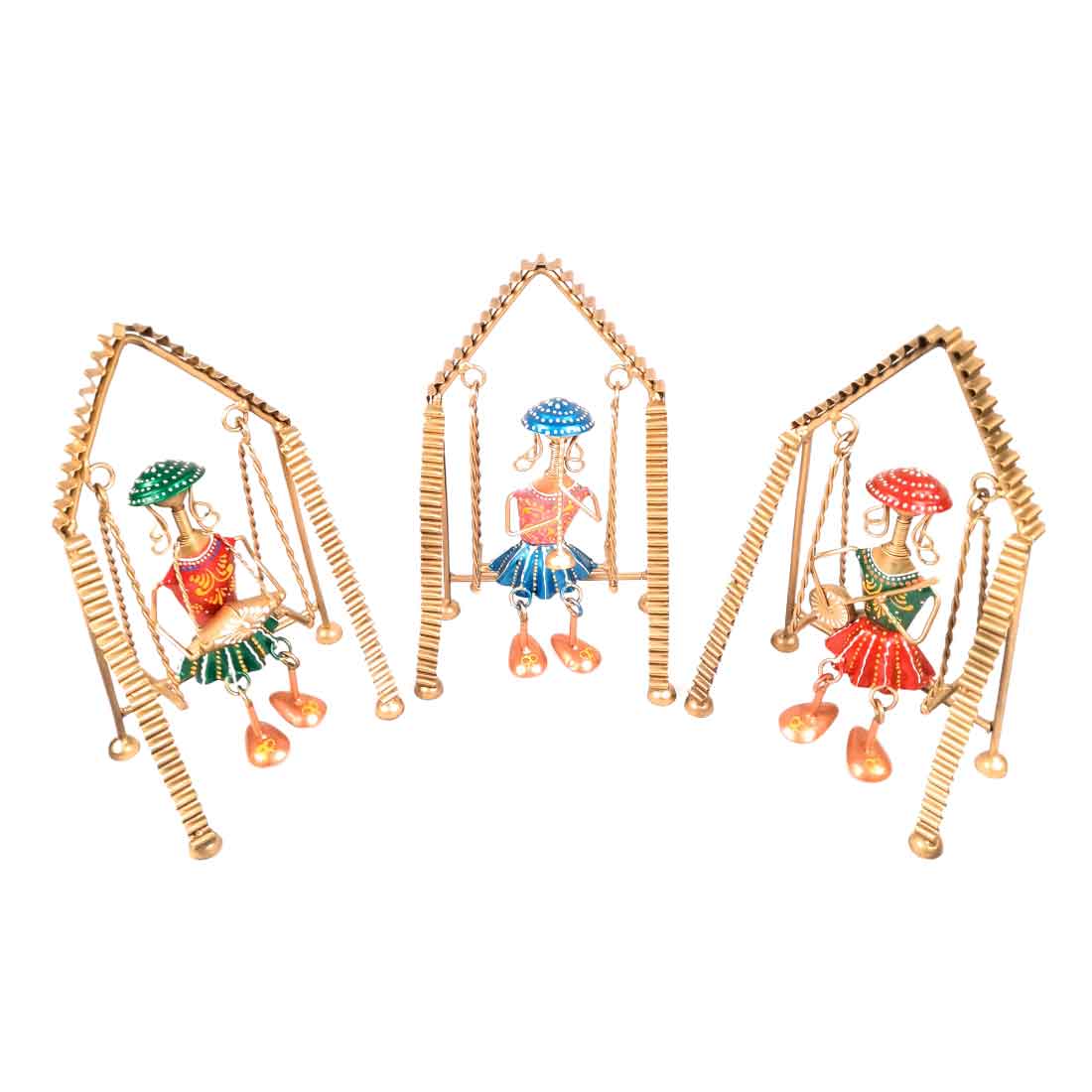 Jhula Musician showpiece - Table Showpiece - For Home Decor & Gifts 11 Inch- Apkamart