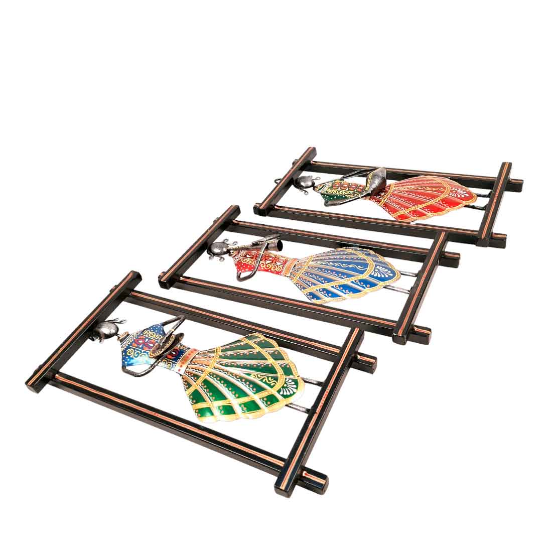 Metal Wall Hanging- For Home Decor & Gifts -15 Inch - Set of 3- Apkamart