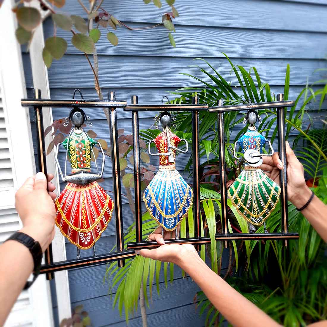 Metal Wall Hanging- For Home Decor & Gifts -15 Inch - Set of 3- Apkamart