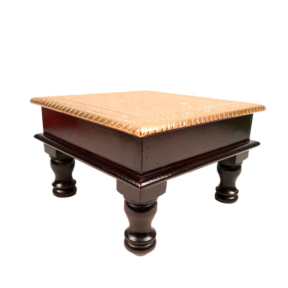 Brass Pooja Chowki - For Puja, Sitting & Home Decor - 10 Inch -apkamart #Style_Design 2