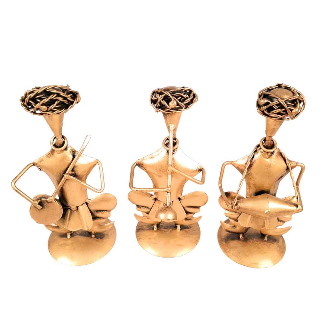 Musician Showpiece - Metal Figurines - For Table Decor & Living Room - 7 Inch - Apkamart