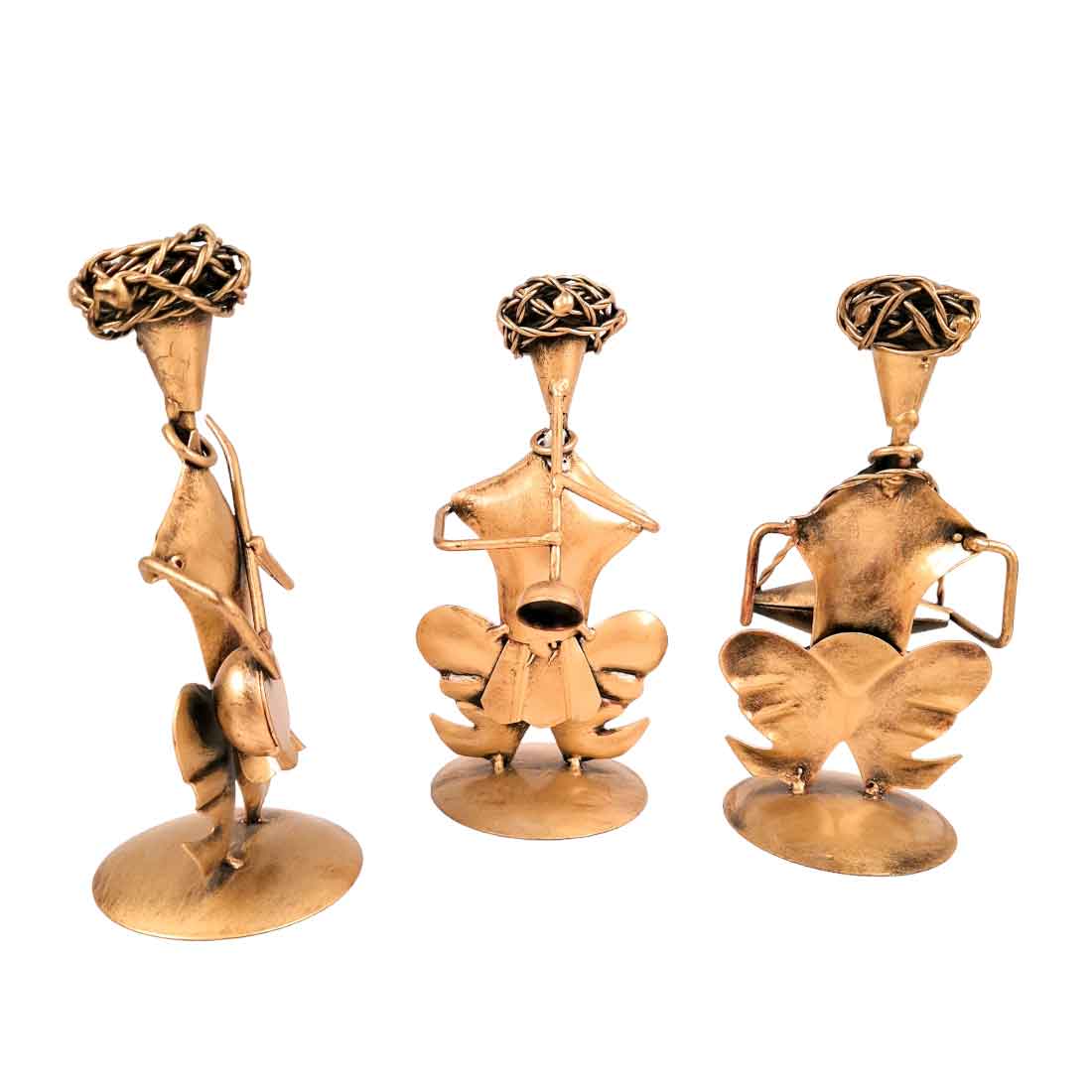 Musician Showpiece - Metal Figurines - For Table Decor & Living Room - 7 Inch - Apkamart