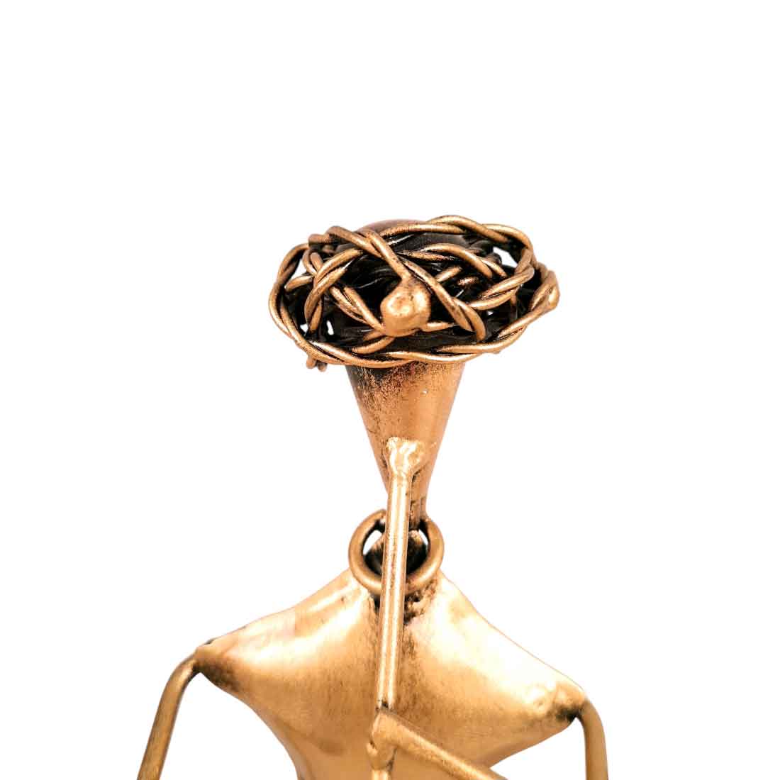 Musician Showpiece - Metal Figurines - For Table Decor & Living Room - 7 Inch - Apkamart