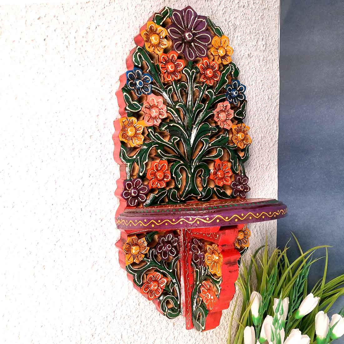 Wall Bracket - Wooden Wall Decor for Living Room - 18 Inch- Apkamart