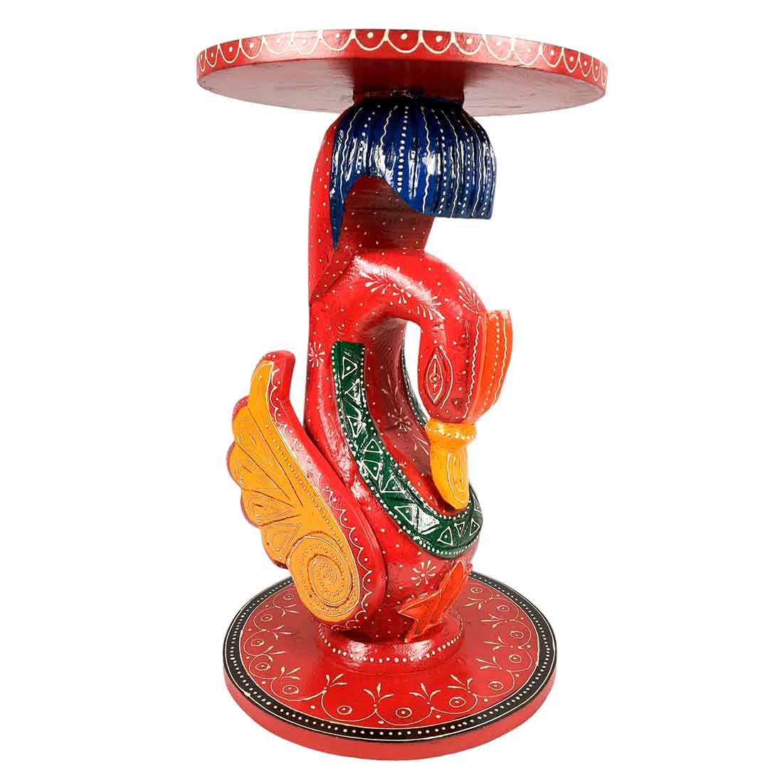 Designer Coffee Table | Side Table for Interiors Decor - 20 Inch- Apkamart #Color_Red