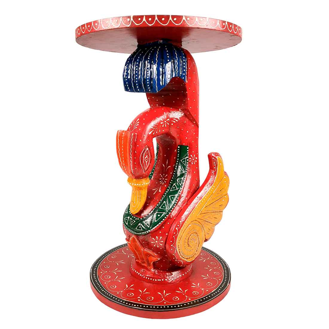 Designer Coffee Table | Side Table for Interiors Decor - 20 Inch- Apkamart #Color_Red