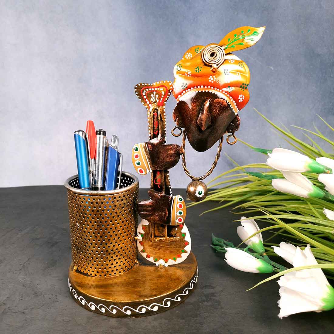 Krishna Pen Holder 10 Inch-Apkamart #Style_Pack of 2