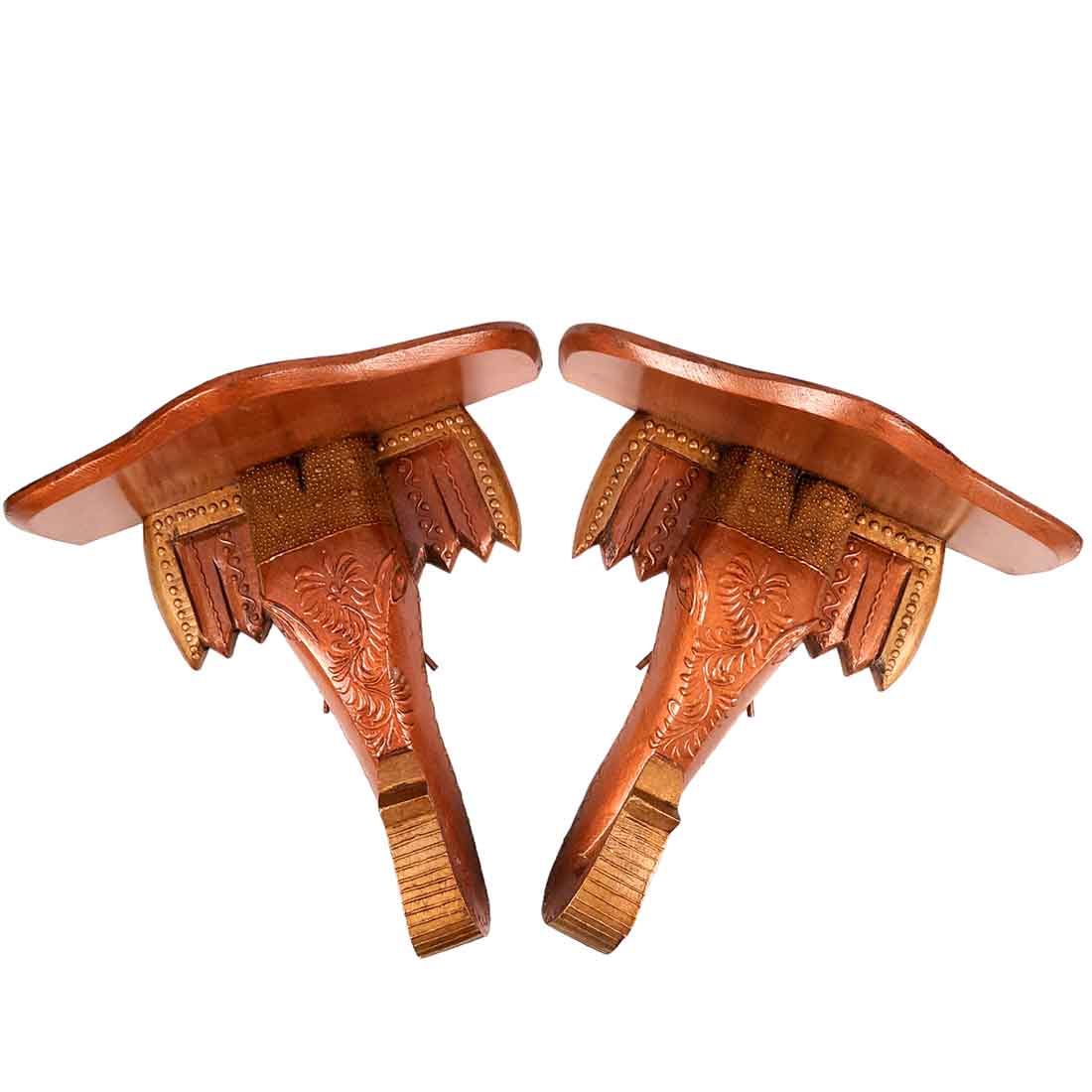 Wooden Wall Bracket - For Living Room Interior Decoration - 15 Inch- Apkamart #Style_Pack of 2