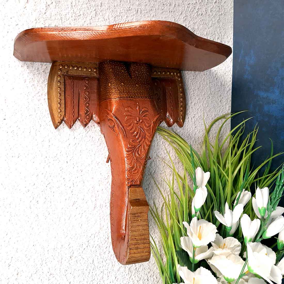 Wooden Wall Bracket - For Living Room Interior Decoration - 15 Inch- Apkamart #Style_Pack of 2