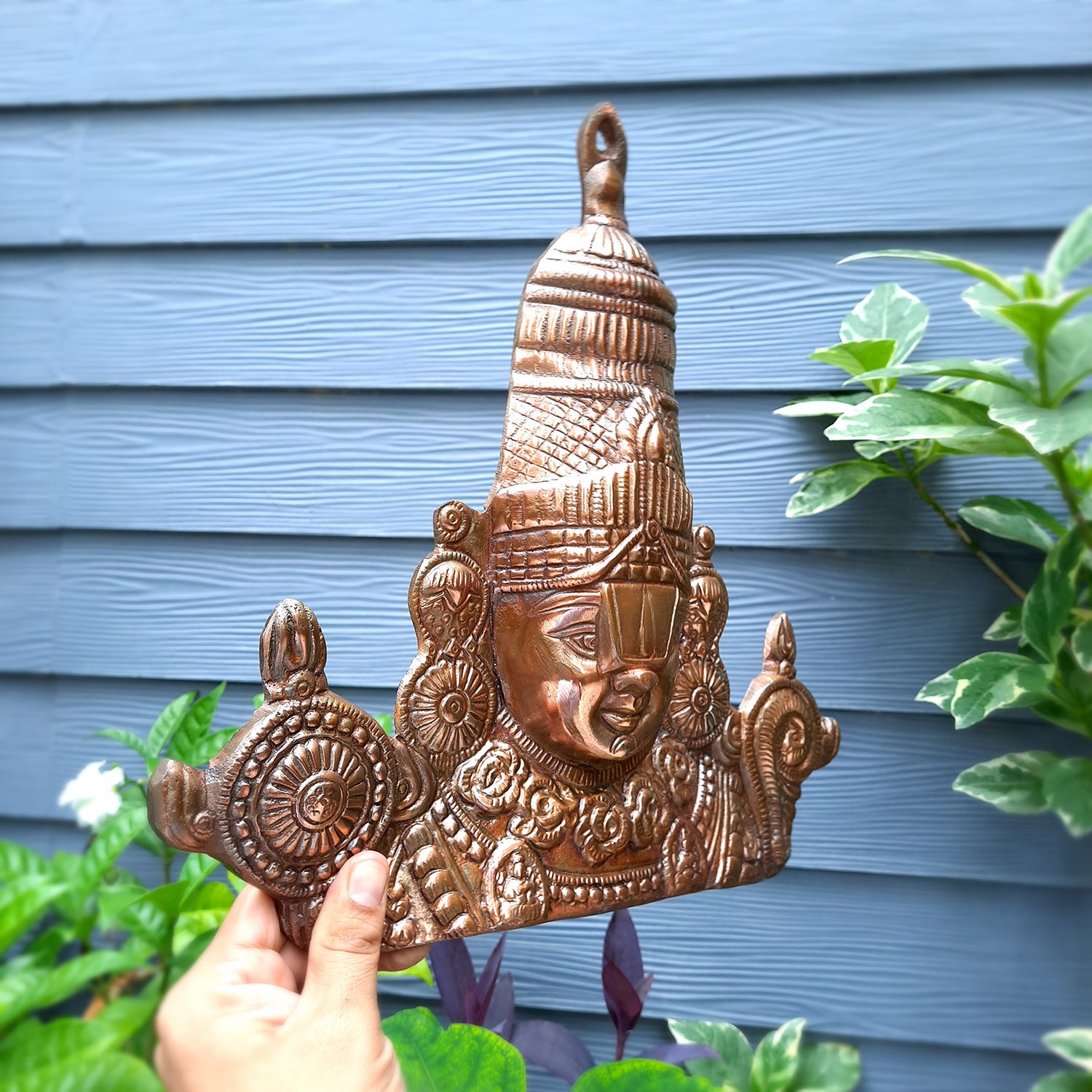 Lord Balaji Wall Hanging | Tirupati Balaji Wall Decor - For Puja, Home, Living Room, Wall Decor & Gifts- 13 inch-Apkamart