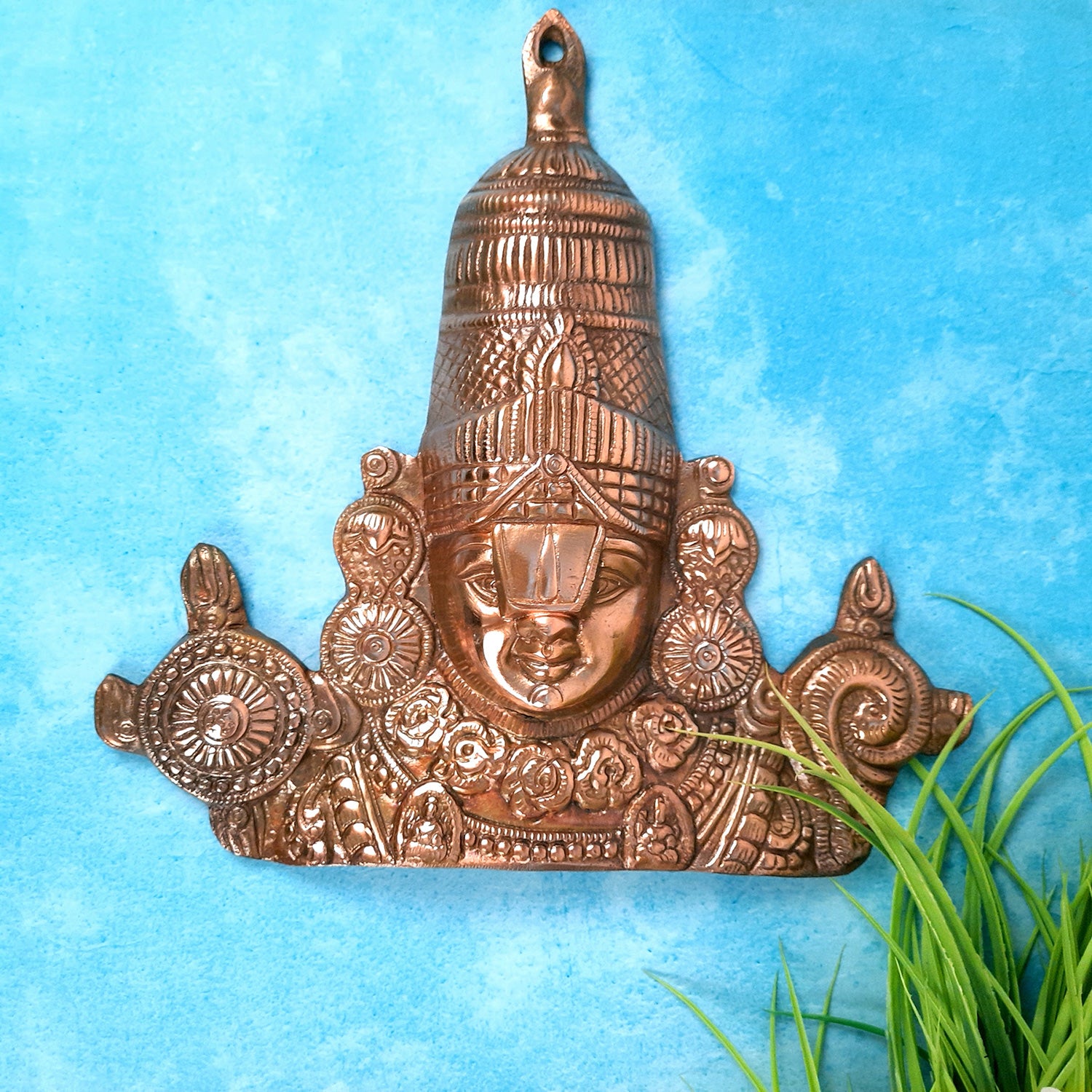 Lord Balaji Wall Hanging | Tirupati Balaji Wall Decor - For Puja, Home, Living Room, Wall Decor & Gifts- 13 inch-Apkamart