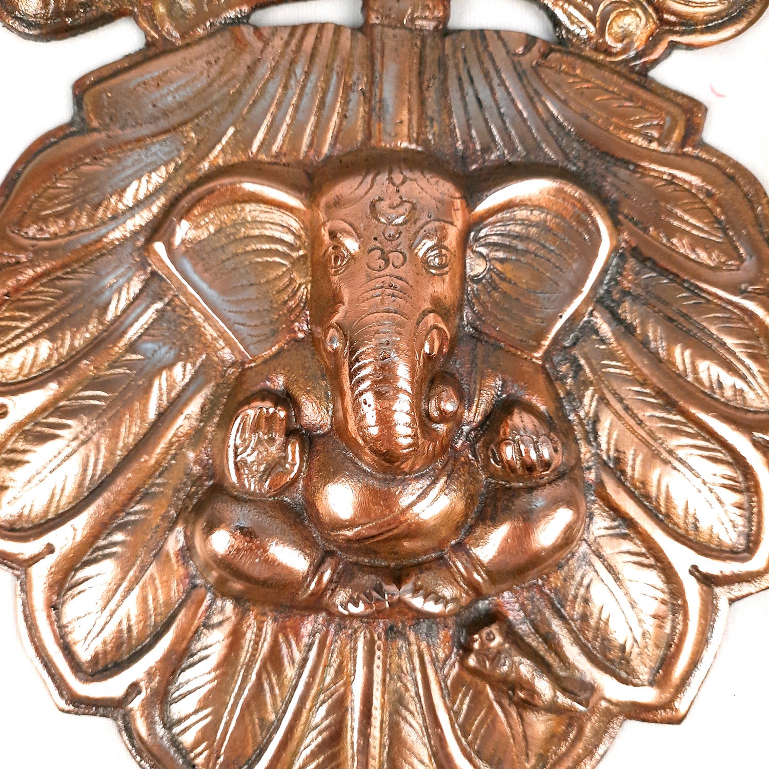 Leaf Ganesh Wall Hanging - Metal Wall Decor -11 Inch- Apkamart #Style_ Design 2