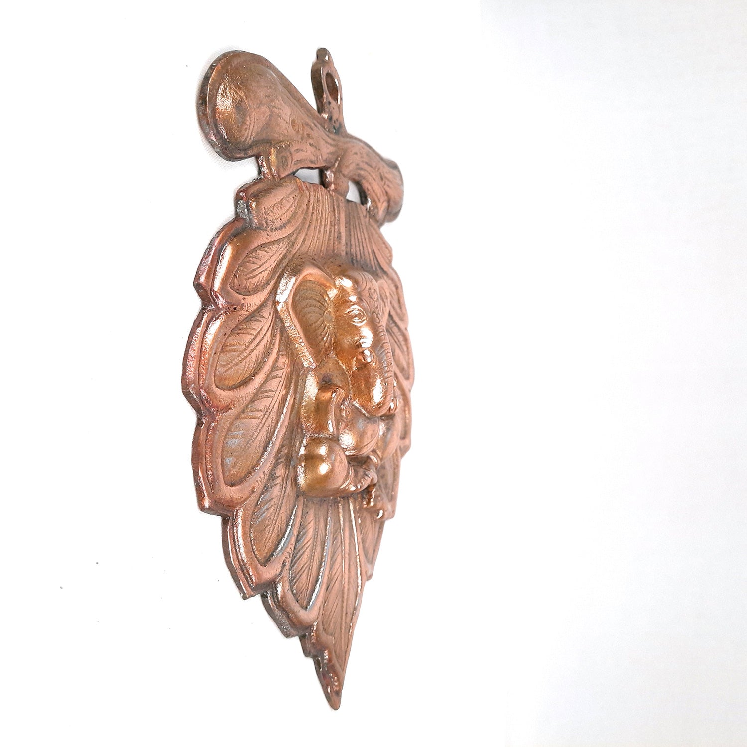Leaf Ganesh Wall Hanging - Metal Wall Decor -11 Inch- Apkamart #Style_ Design 2