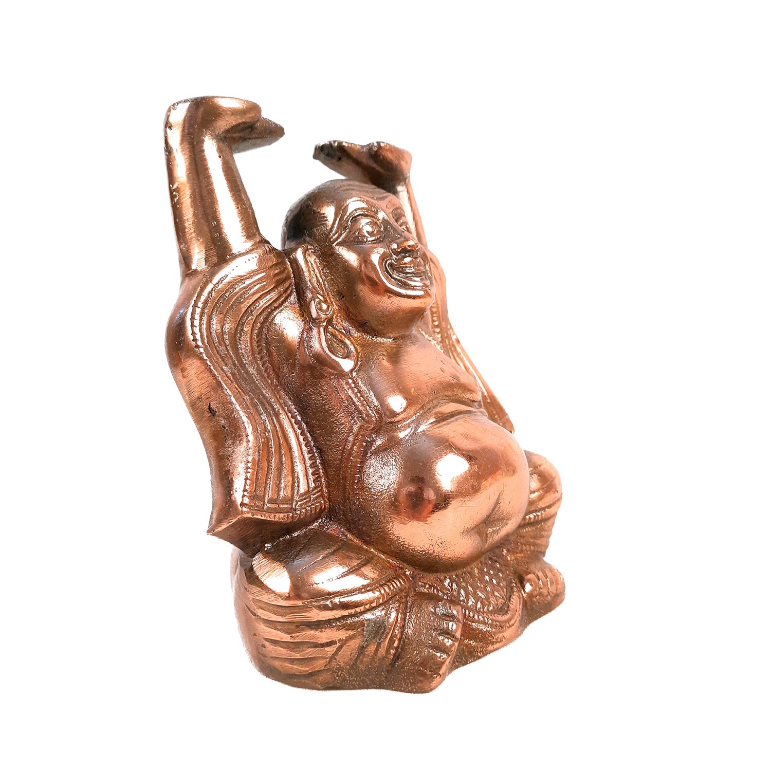 Laughing Buddha Showpiece For Good Luck | Laughing Buddha for Happiness, Positivity, Home Decor & Gift - 7 inch-Apkamart