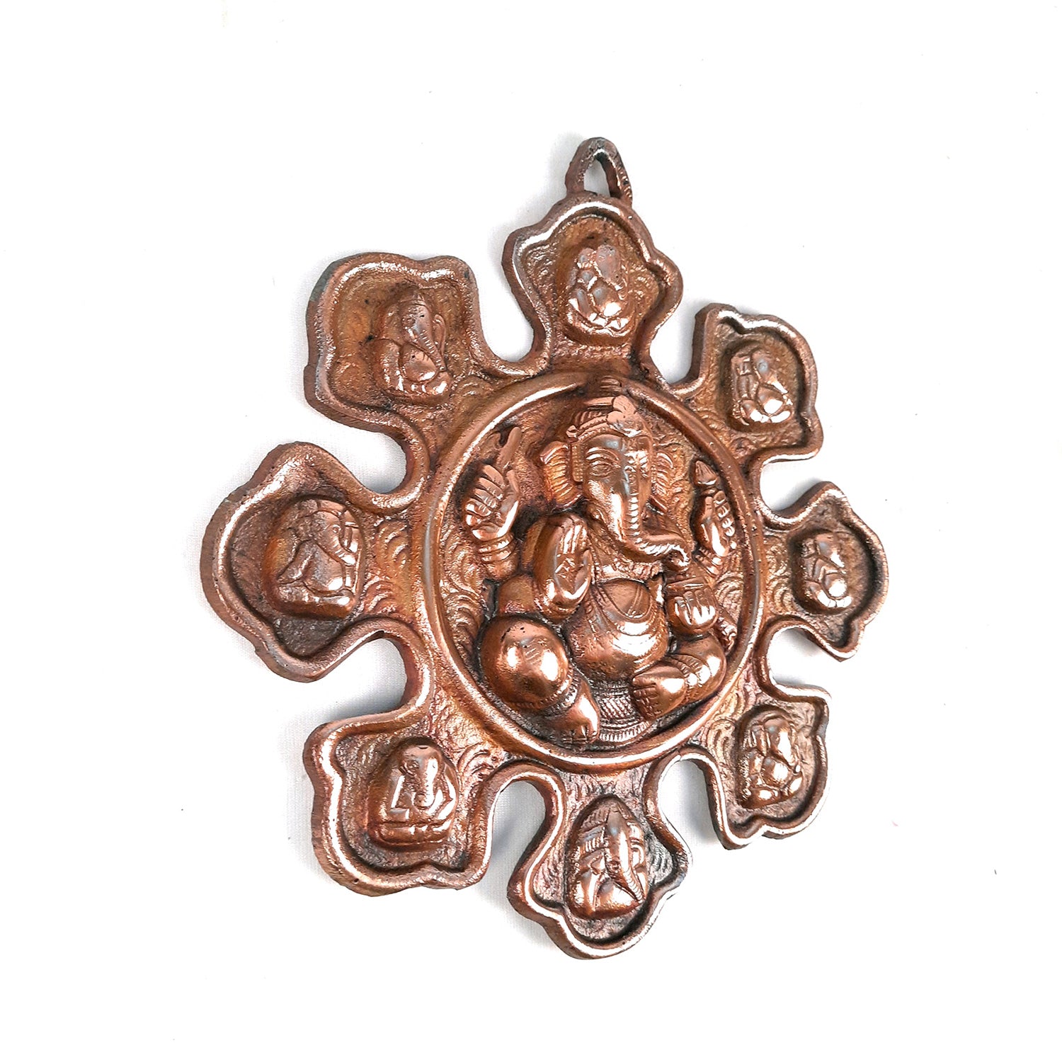 Decorative Asth Ganesh Wall Hanging - Ganapati Wall Decor - 9 Inch-Apkamart