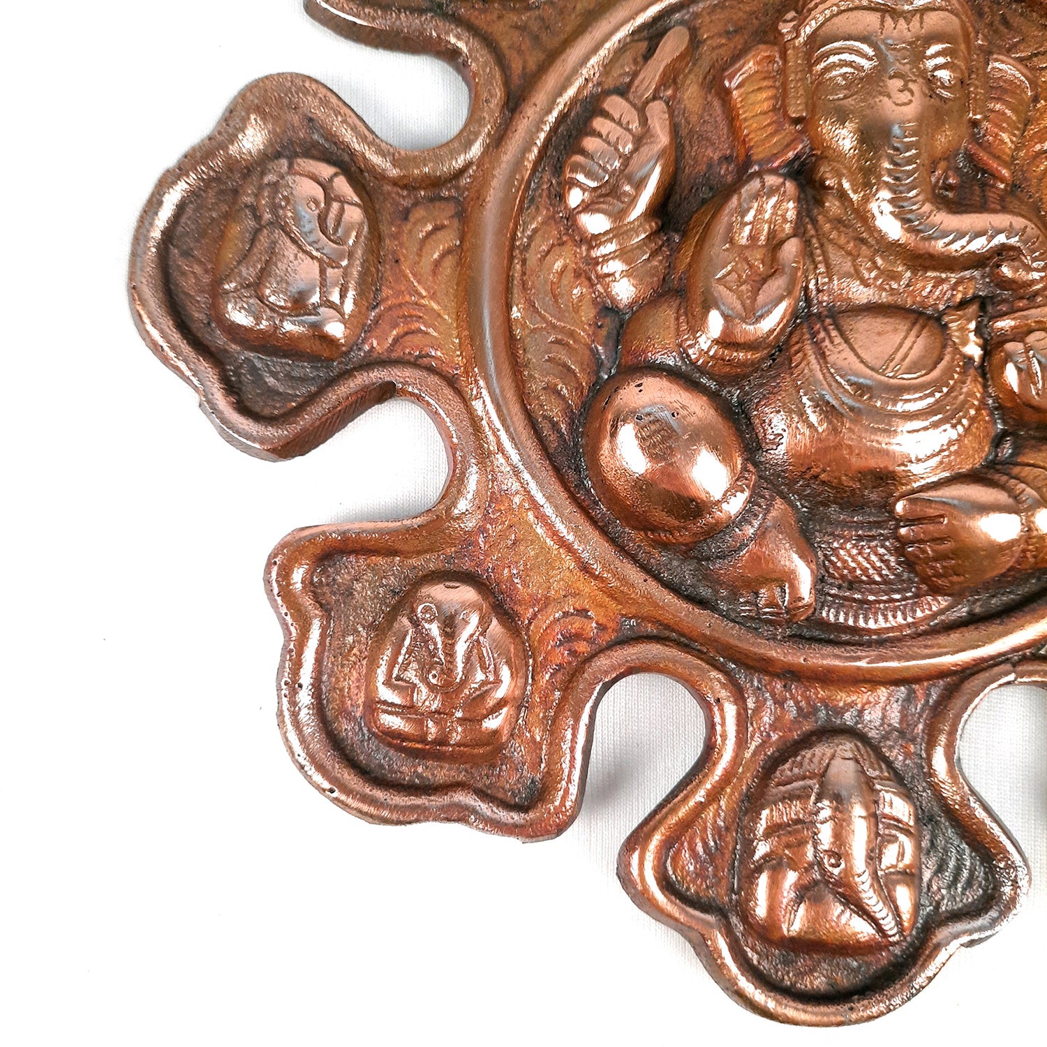 Decorative Asth Ganesh Wall Hanging - Ganapati Wall Decor - 9 Inch-Apkamart