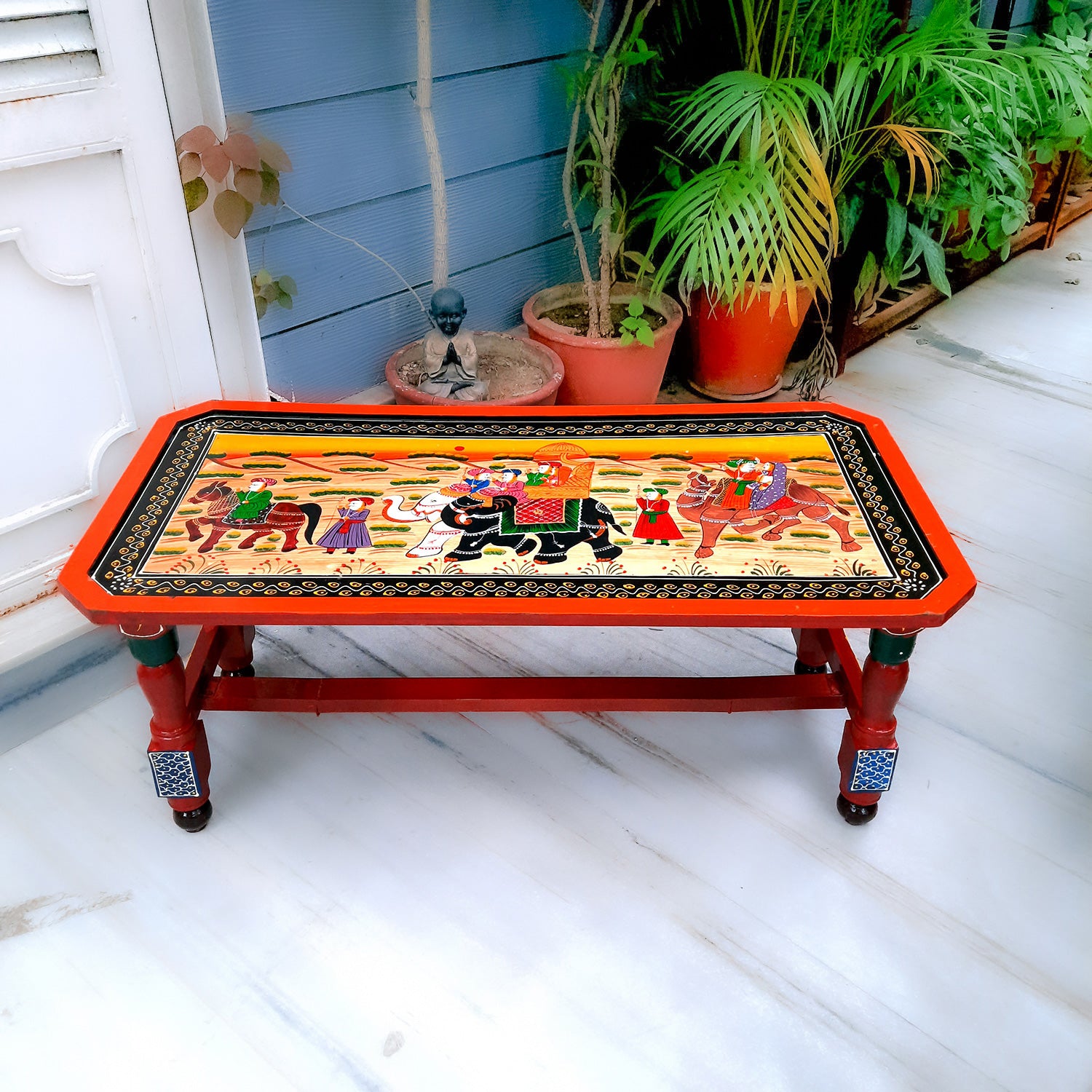 Coffee Tables for Living Room |Table for Home Decor & Gifts - 36 Inch- Apkamart #Color_Orange