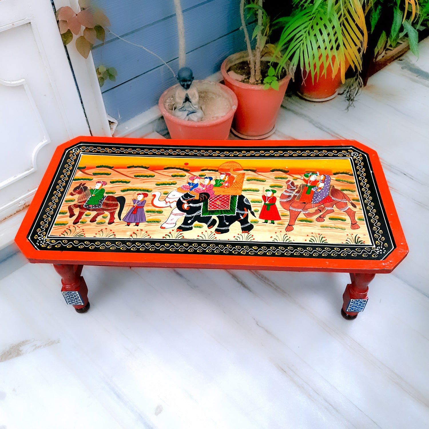 Coffee Tables for Living Room |Table for Home Decor & Gifts - 36 Inch- Apkamart #Color_Orange