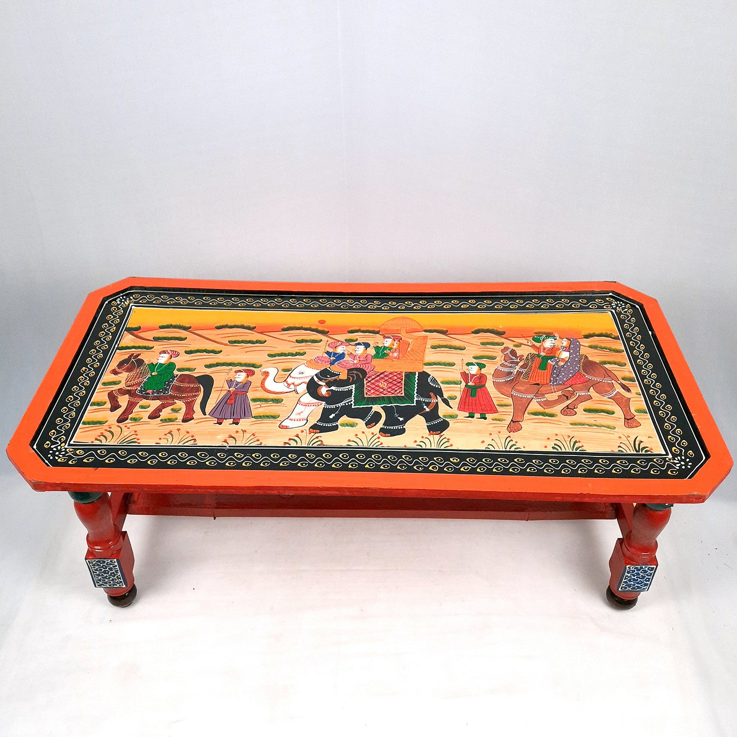 Coffee Tables for Living Room |Table for Home Decor & Gifts - 36 Inch- Apkamart #Color_Orange