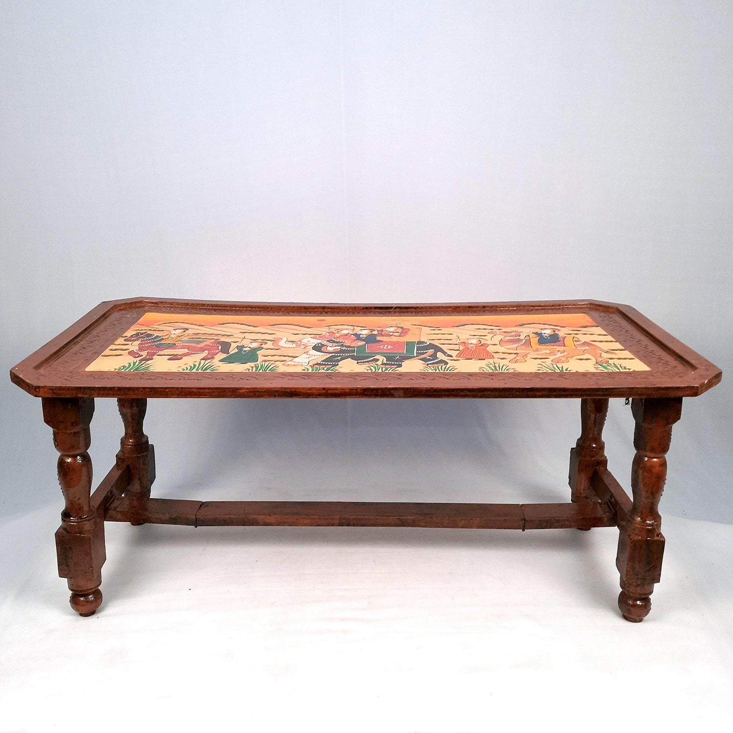 Wooden Center Table | Folding Coffee Table - For Living Room, Home Decor, Garden, Office - 36 Inch - apkamart