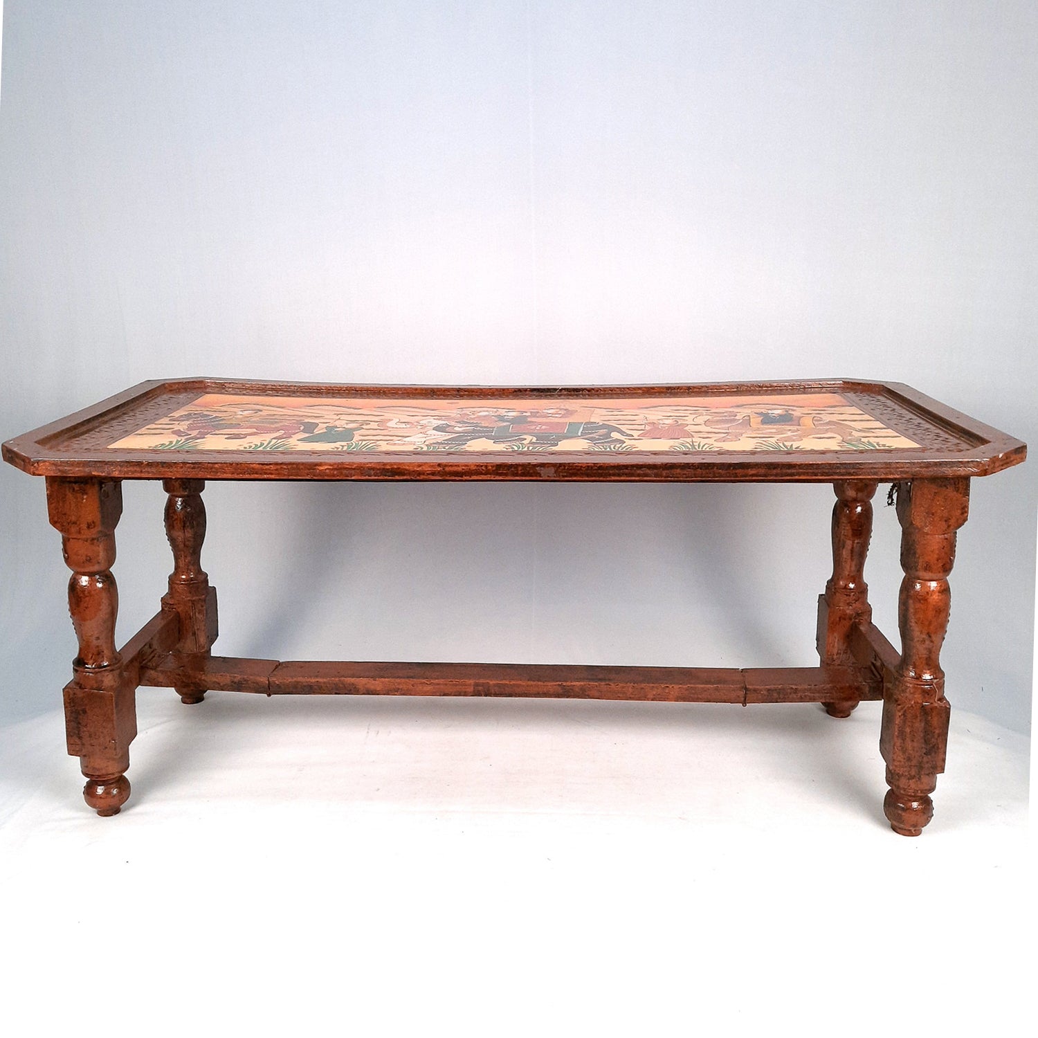 Wooden Center Table | Folding Coffee Table - For Living Room, Home Decor, Garden, Office - 36 Inch - apkamart