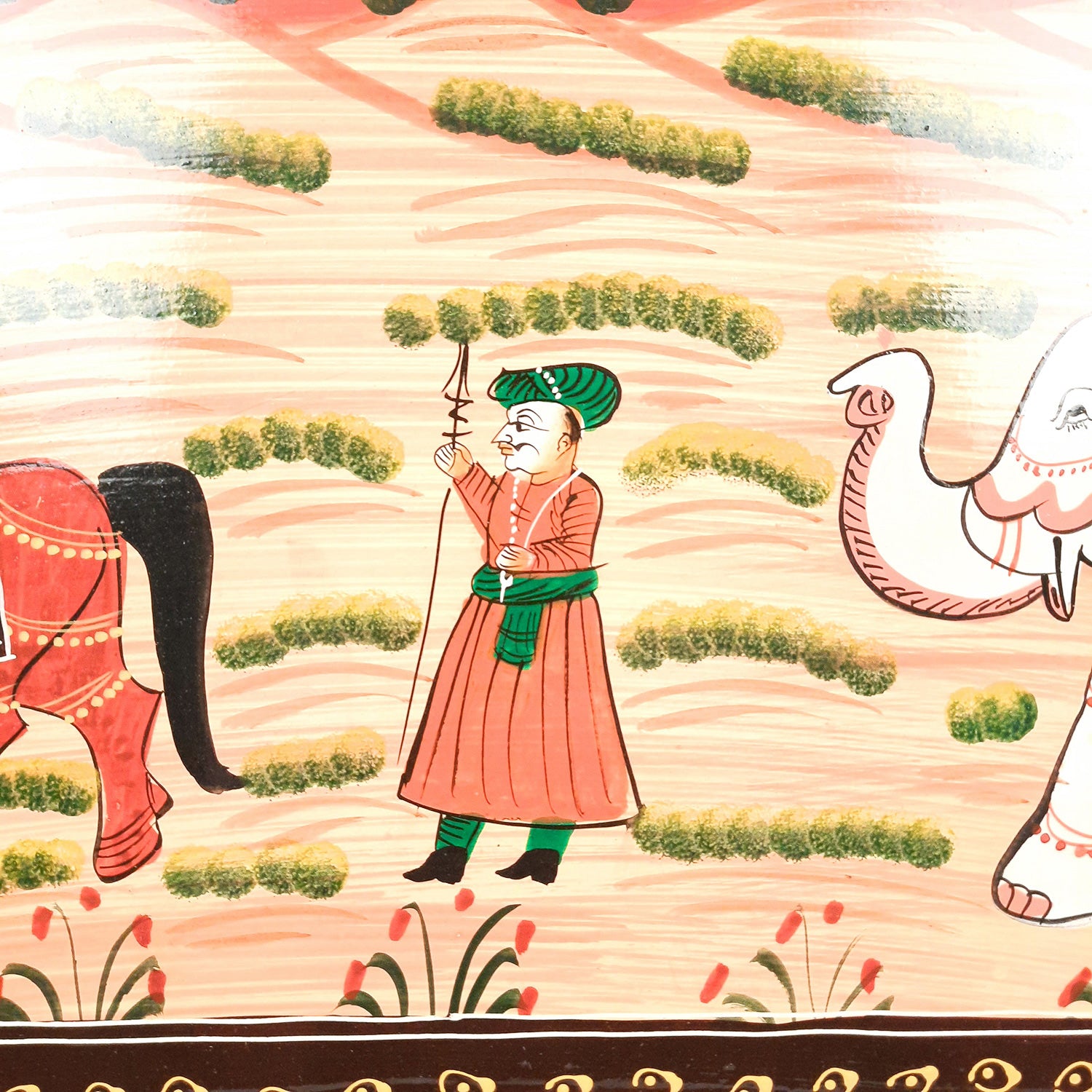 Center Table Wooden | Folding Table Hand Painted - for Living Room, Drawing Room, Home Decor, Interior Decoration - 30 Inch - apkamart #colour_Blue