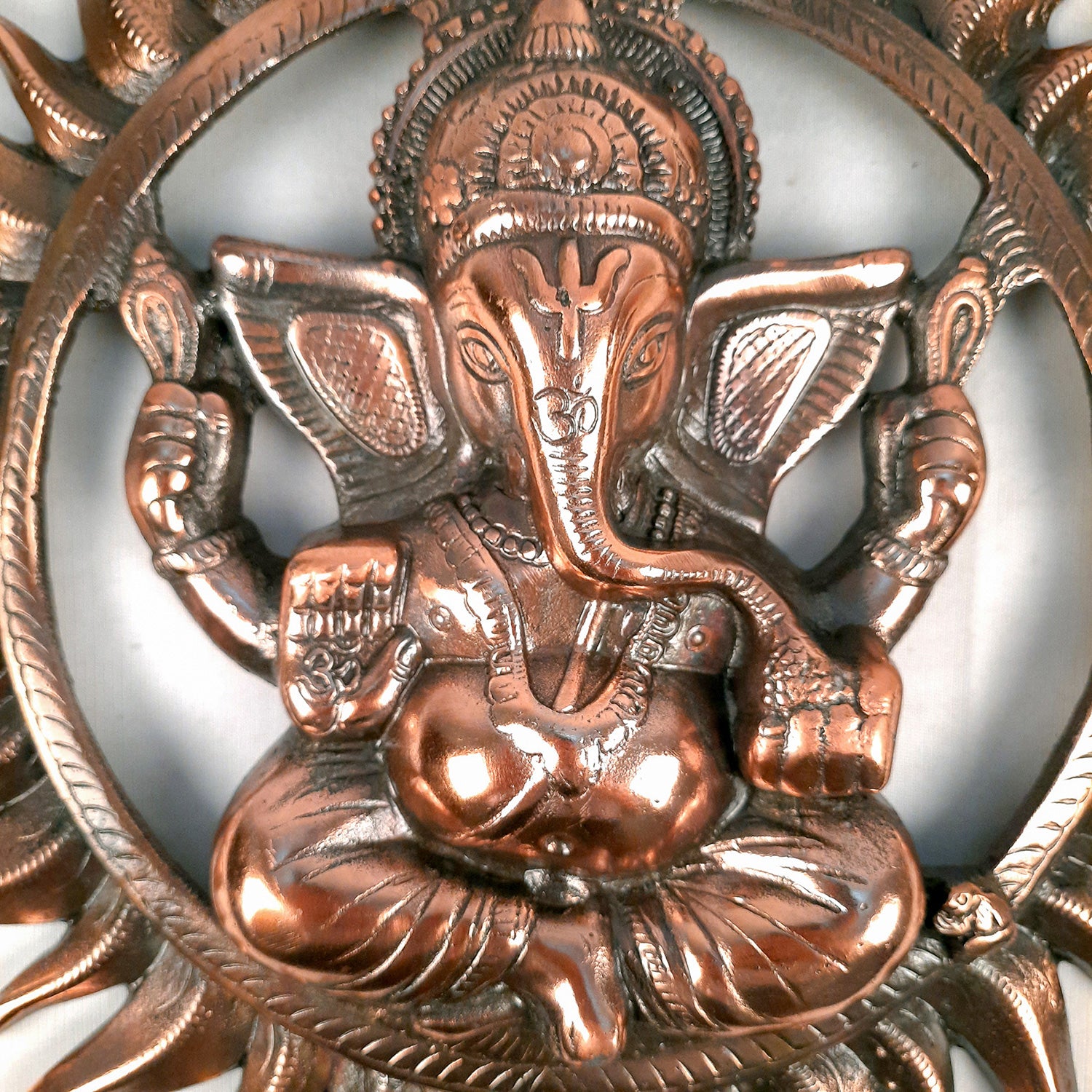 Lord Ganesh Wall Hanging | Sun Ganesha Wall Statue - for Puja & Home Entrance | House Warming Gift -15 Inch-Apkamart