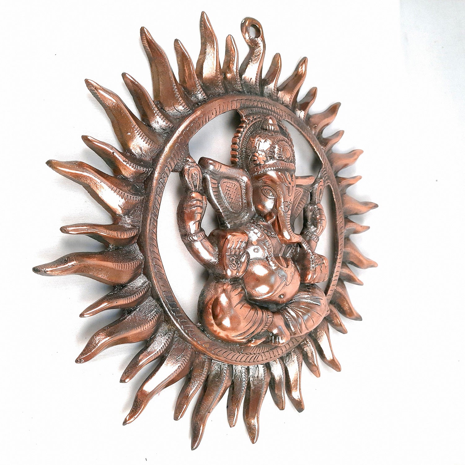 Lord Ganesh Wall Hanging | Sun Ganesha Wall Statue - for Puja & Home Entrance | House Warming Gift -15 Inch-Apkamart