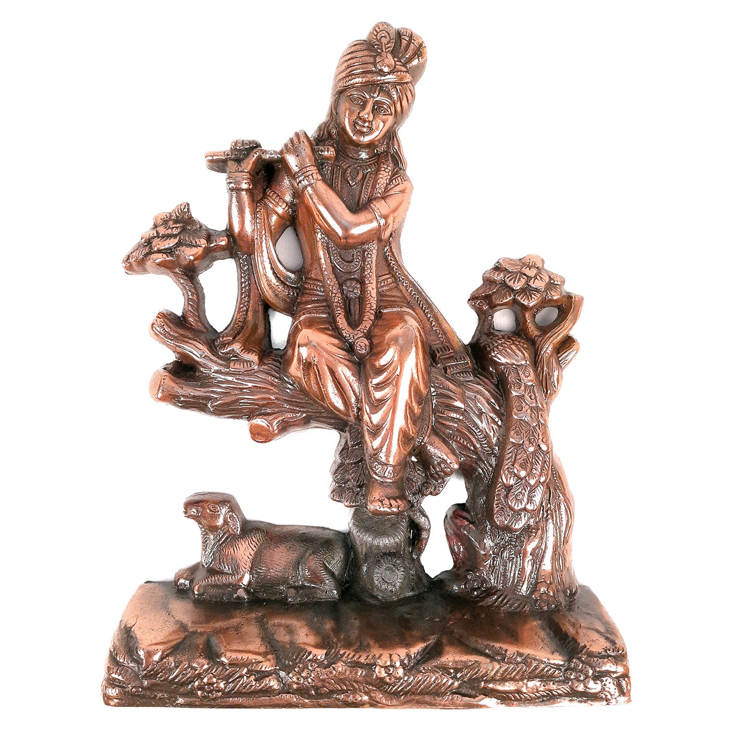 Krishna Wall Hanging | Lord Krishna Playing Flute Wall Decor - for Home & Office Décor | Wedding & House Warming Gift - 14 inch- Apkamart
