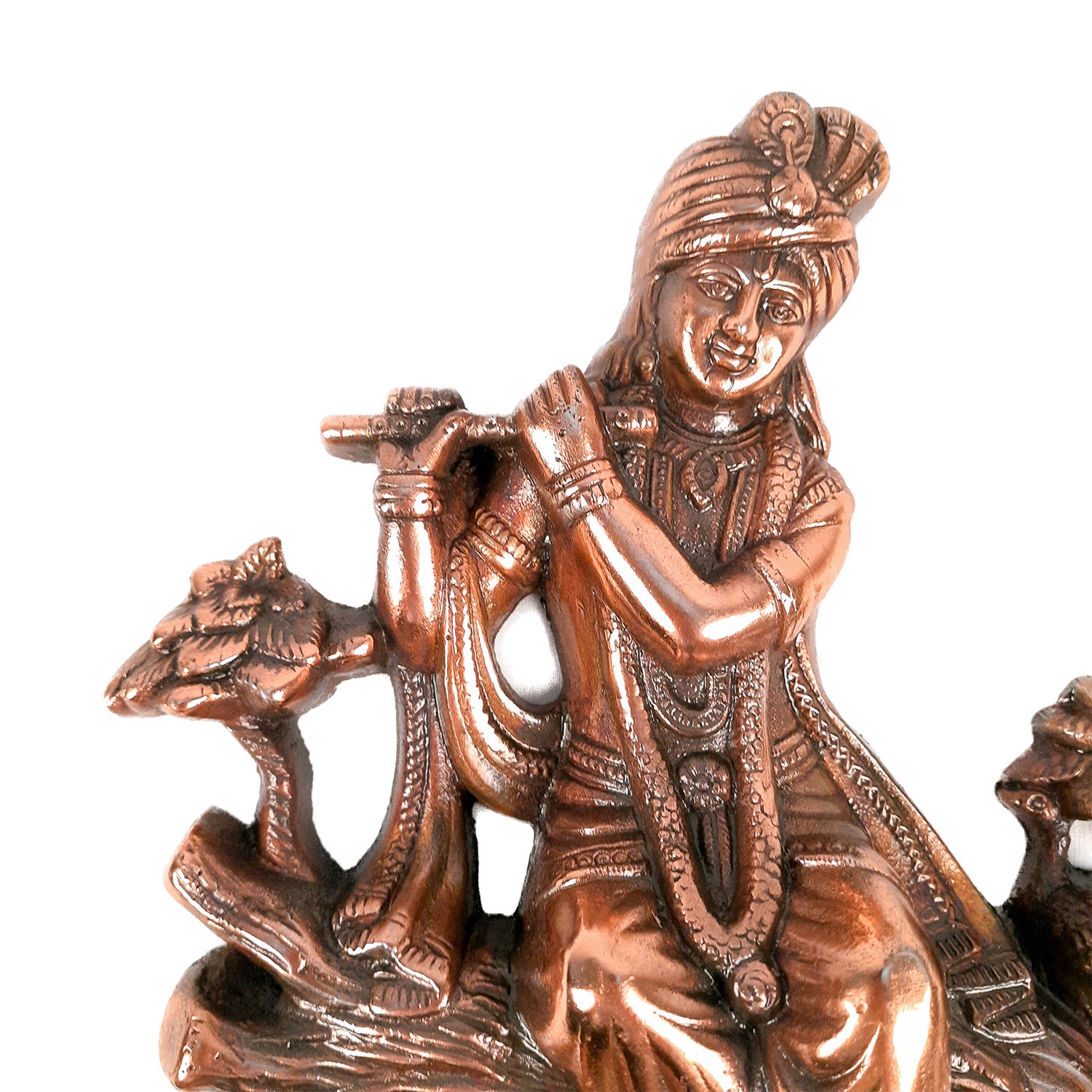 Krishna Wall Hanging | Lord Krishna Playing Flute Wall Decor - for Home & Office Décor | Wedding & House Warming Gift - 14 inch- Apkamart