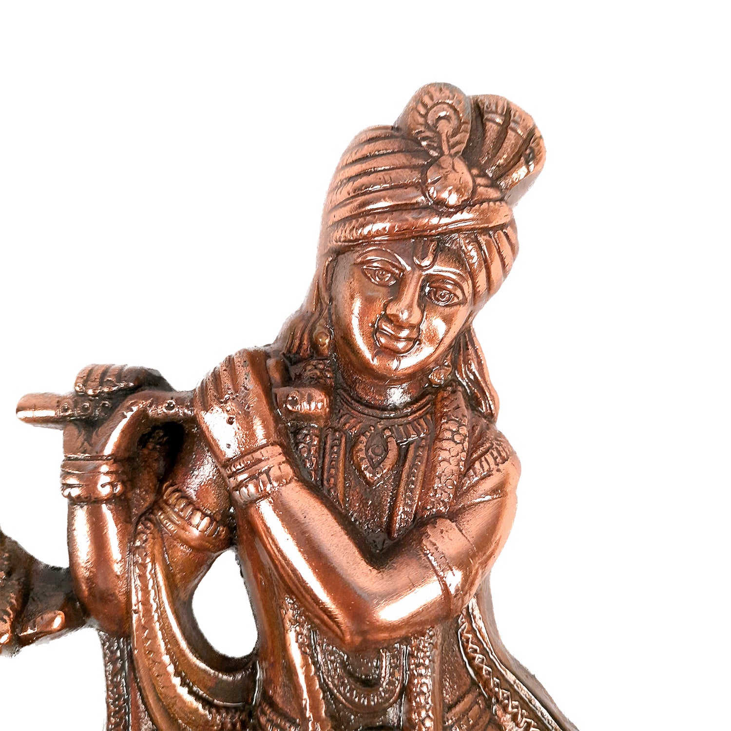 Krishna Wall Hanging | Lord Krishna Playing Flute Wall Decor - for Home & Office Décor | Wedding & House Warming Gift - 14 inch- Apkamart