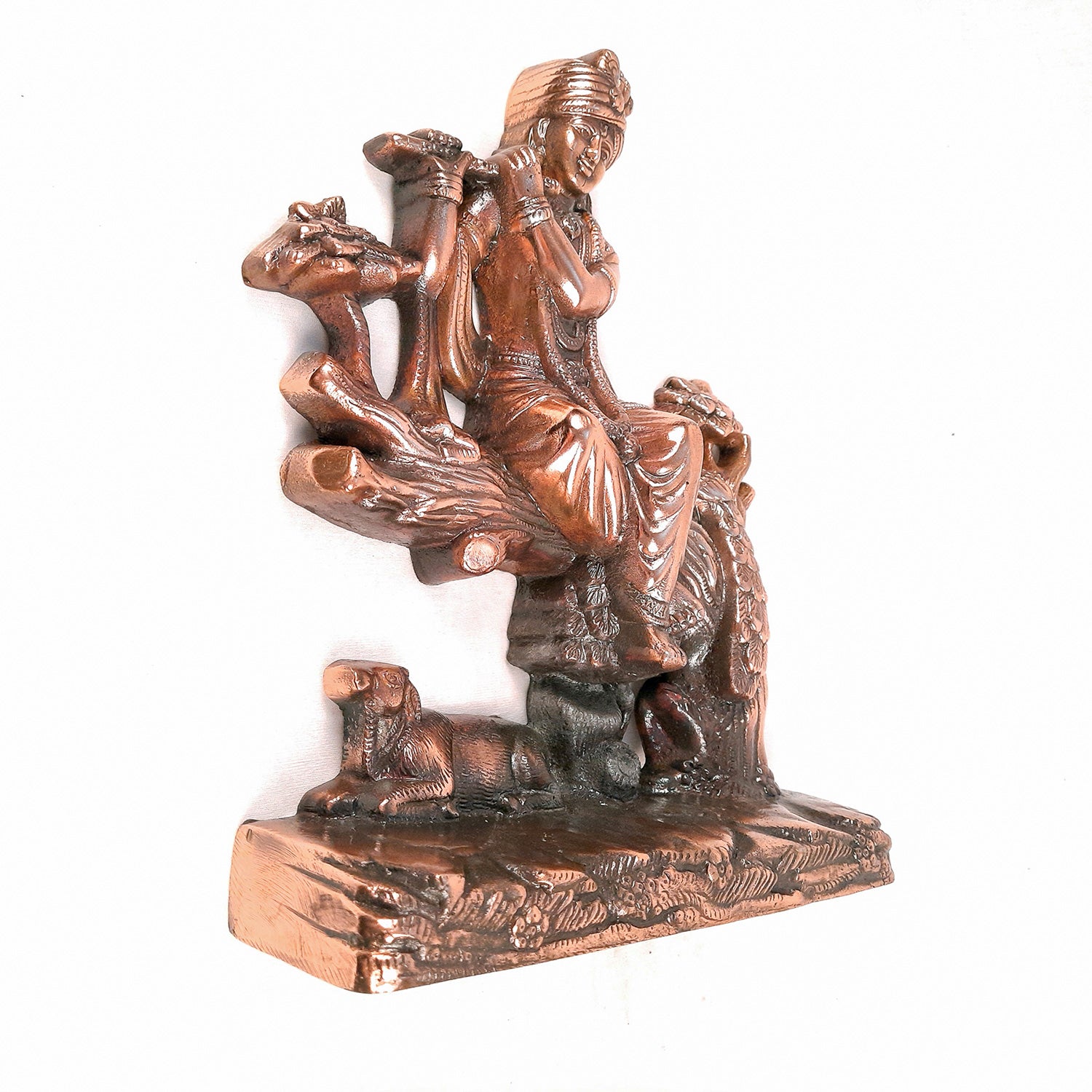 Krishna Wall Hanging | Lord Krishna Playing Flute Wall Decor - for Home & Office Décor | Wedding & House Warming Gift - 14 inch- Apkamart