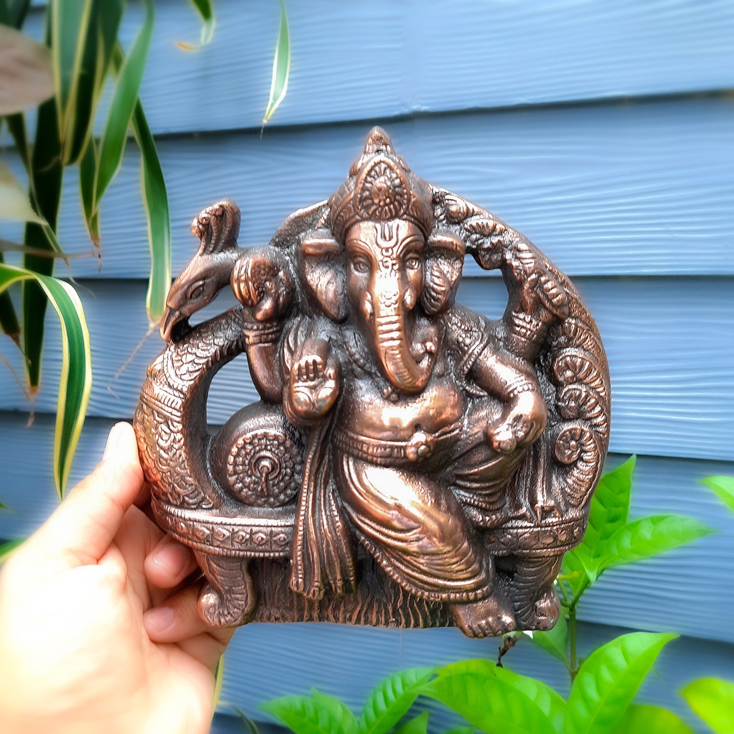 Ganesh Statue | Ganpati Murti For Table & Home Decor | Ganesha Idol for Vastu, Home, Puja, Religious Decor - 7 inch- Apkamart