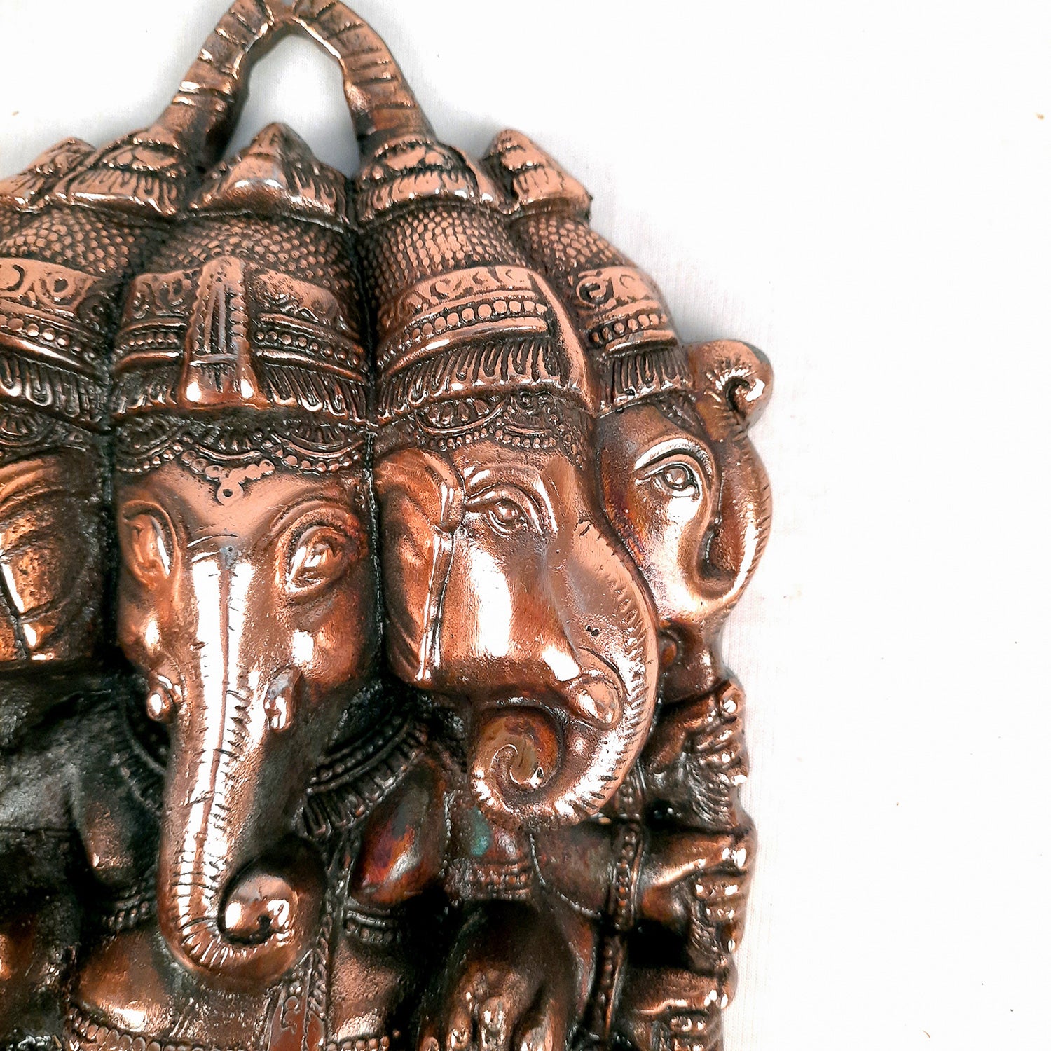 Ganesha Wall Hanging | Panchmukhi Ganesh Wall Decor for Main Gate | Vastu Ganesha Idol for Home, Puja & Religious Decor - 13 Inch-Apkamart