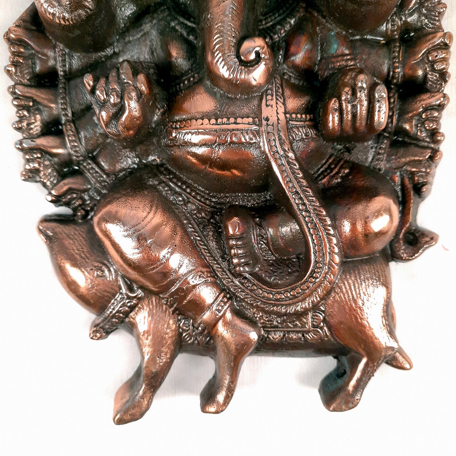 Ganesha Wall Hanging | Panchmukhi Ganesh Wall Decor for Main Gate | Vastu Ganesha Idol for Home, Puja & Religious Decor - 13 Inch-Apkamart