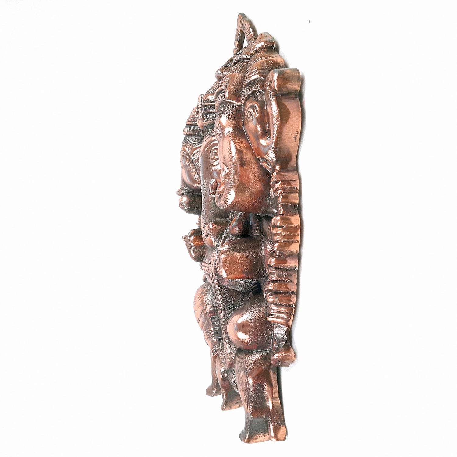 Ganesha Wall Hanging | Panchmukhi Ganesh Wall Decor for Main Gate | Vastu Ganesha Idol for Home, Puja & Religious Decor - 13 Inch-Apkamart