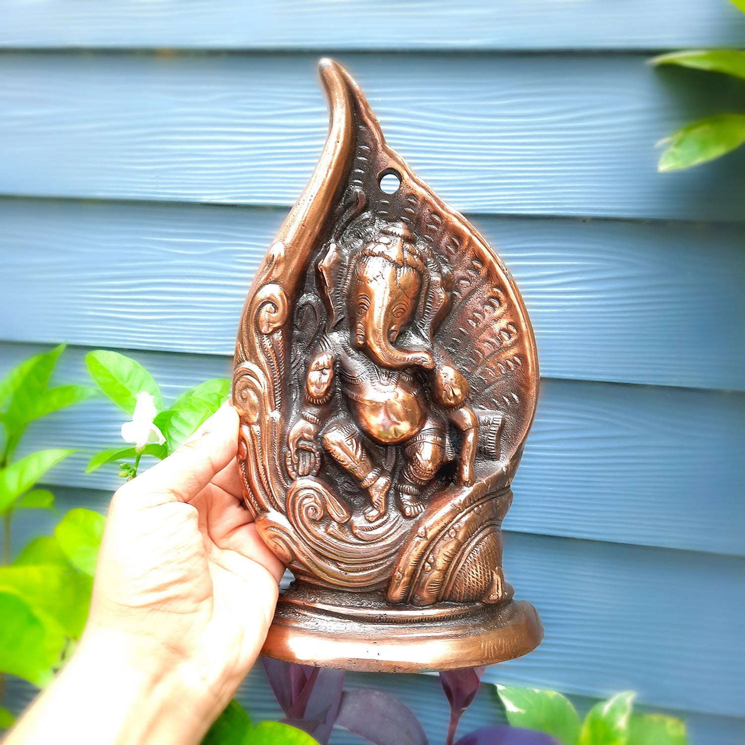 Lord Ganesha Wall Hanging |Ganesh Ji Wall Statue for Puja, Home & Entrance |Religious Decor For Vastu & Gift - 12 inch- Apkamart