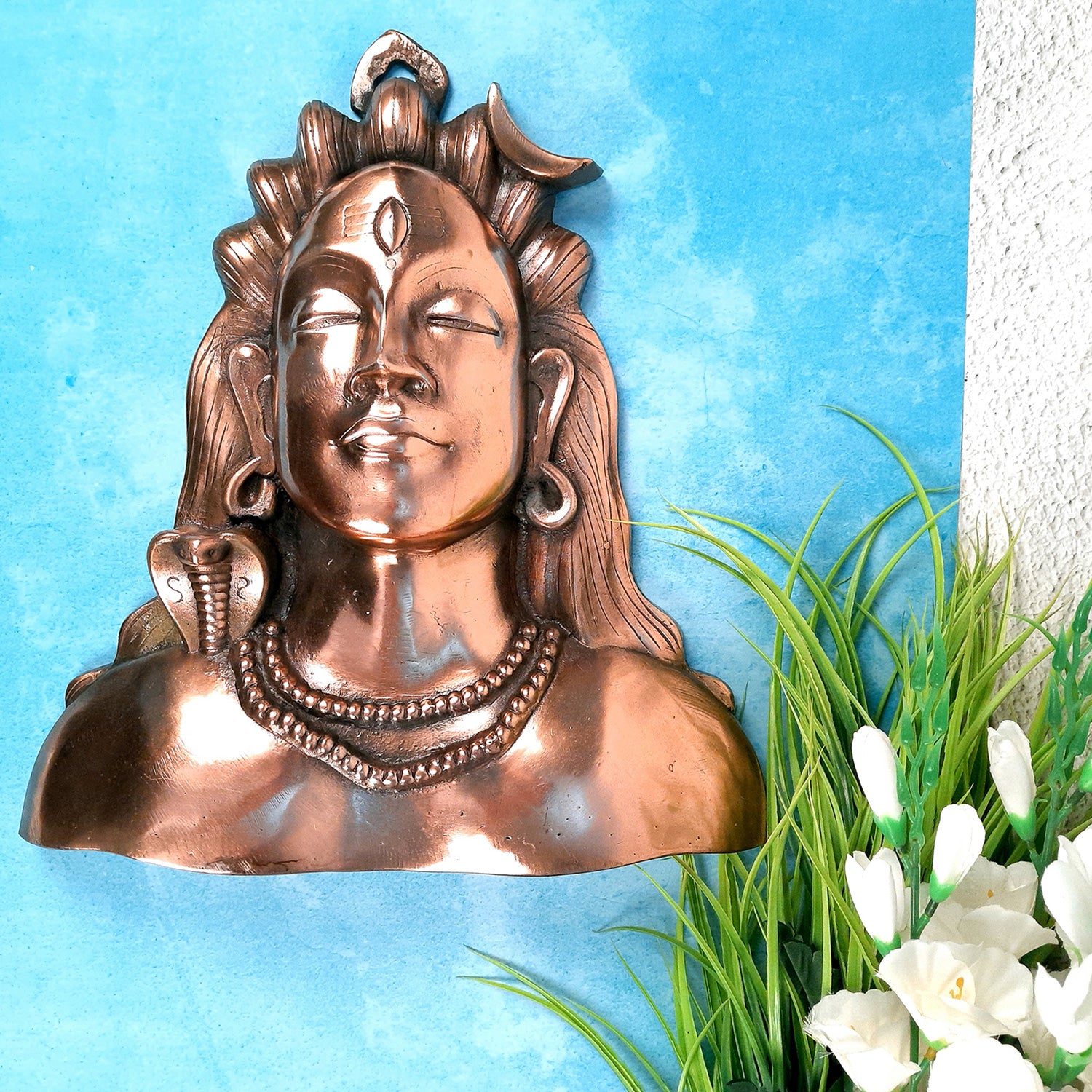 Adiyogi Shiva Wall Hanging - For Home & Wall Decor | Living Room & Office Decor - 17 inch-Apkamart