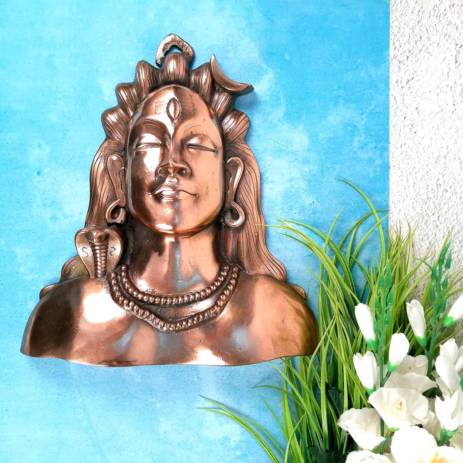 Adiyogi Shiva Wall Hanging - For Home & Wall Decor | Living Room & Office Decor - 17 inch-Apkamart