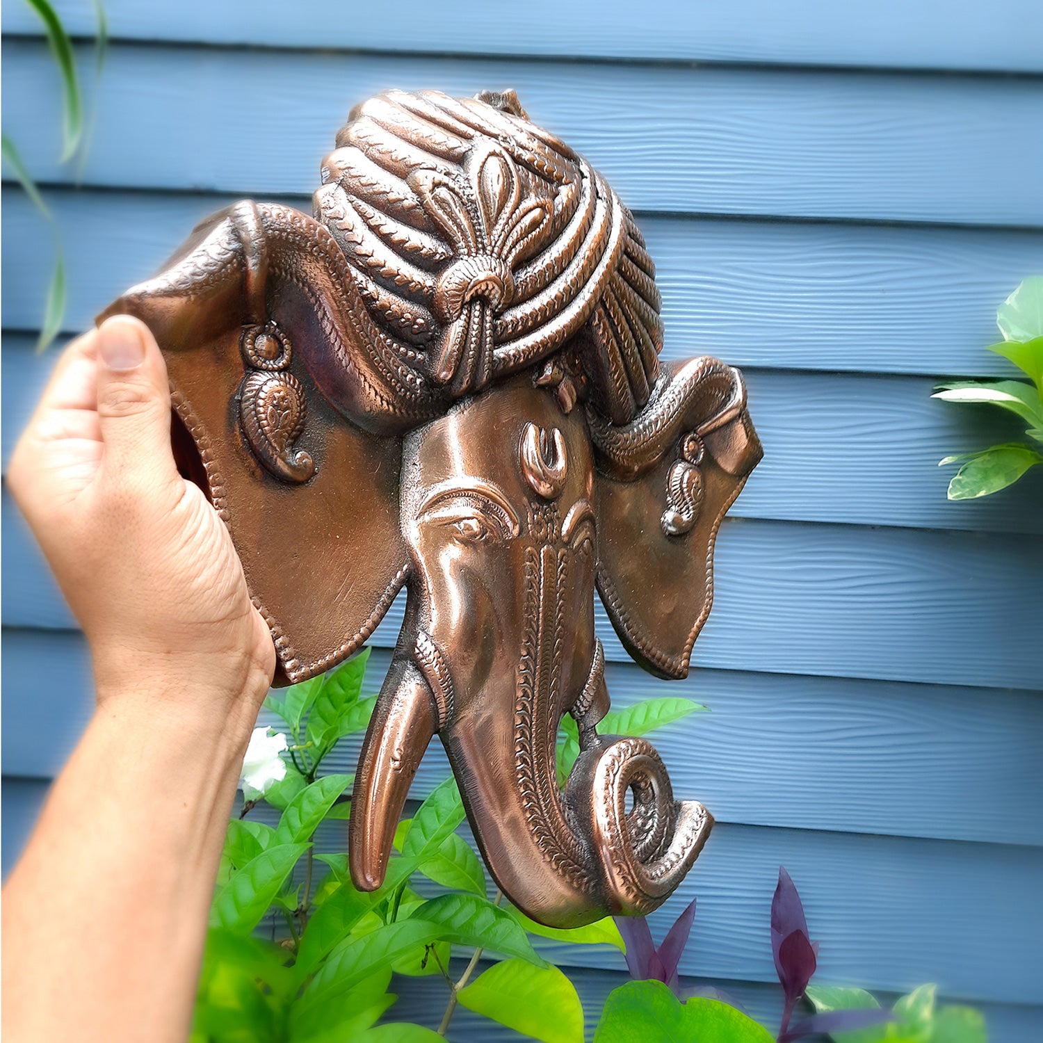 Ganesh Wall Hanging | Lord Ganesha Wall Statue - for Home & Office Decor |Wedding & House Warming Gift - 17 inch-Apkamart