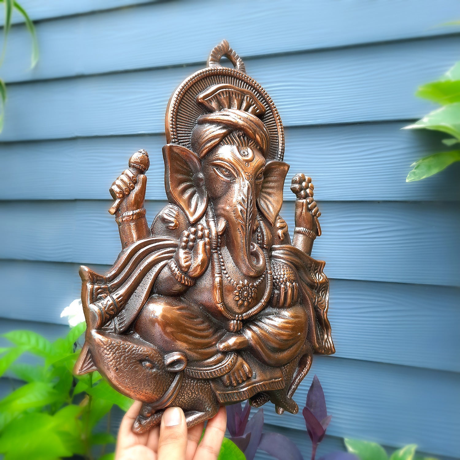Ganesh Wall Hanging | Lord Ganesha Wall Art for Home, Living Room & Office | Antique Ganesha for Religious Décor - 14 inch-Apkamart