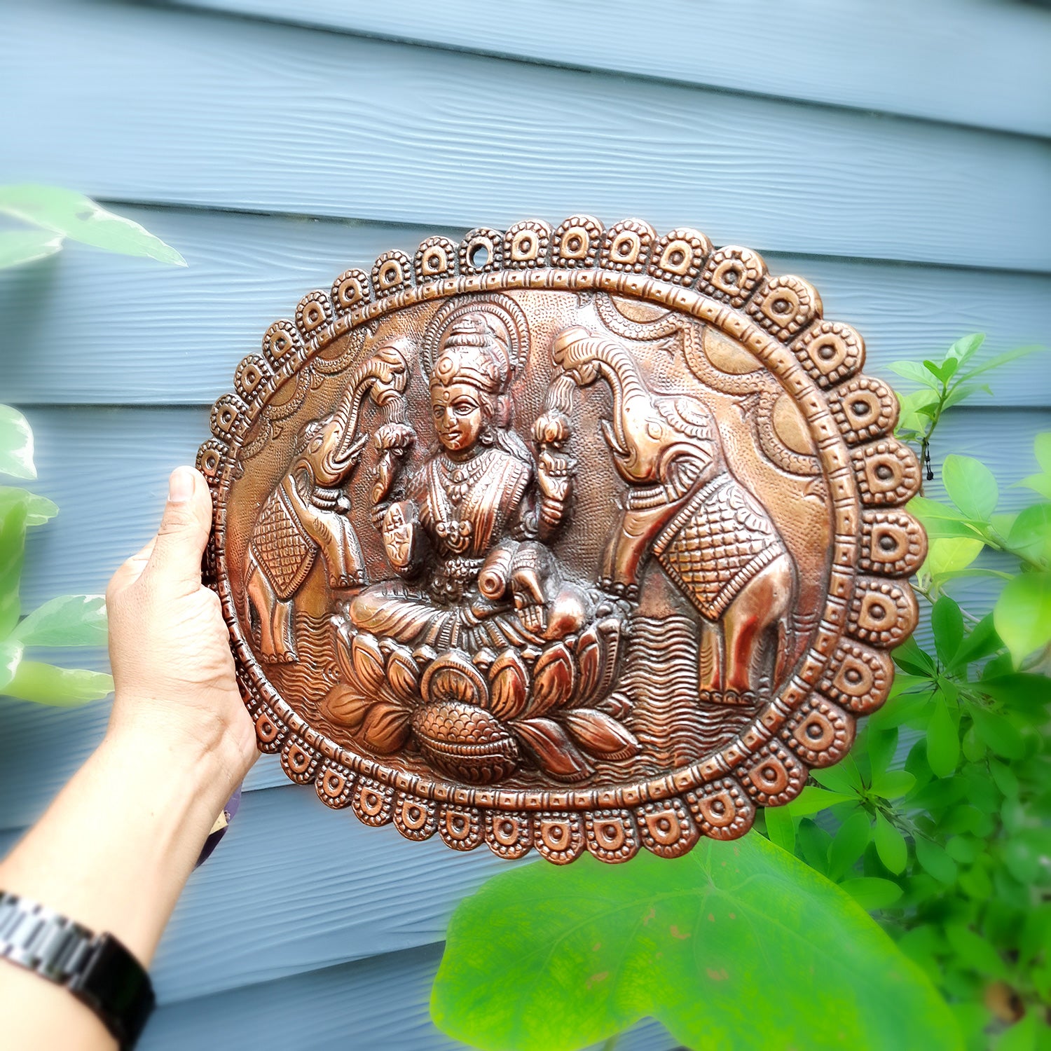 Goddess Laxmi Ji Wall Hanging - For Wall Decor & Gifts - 10 Inch- Apkamart