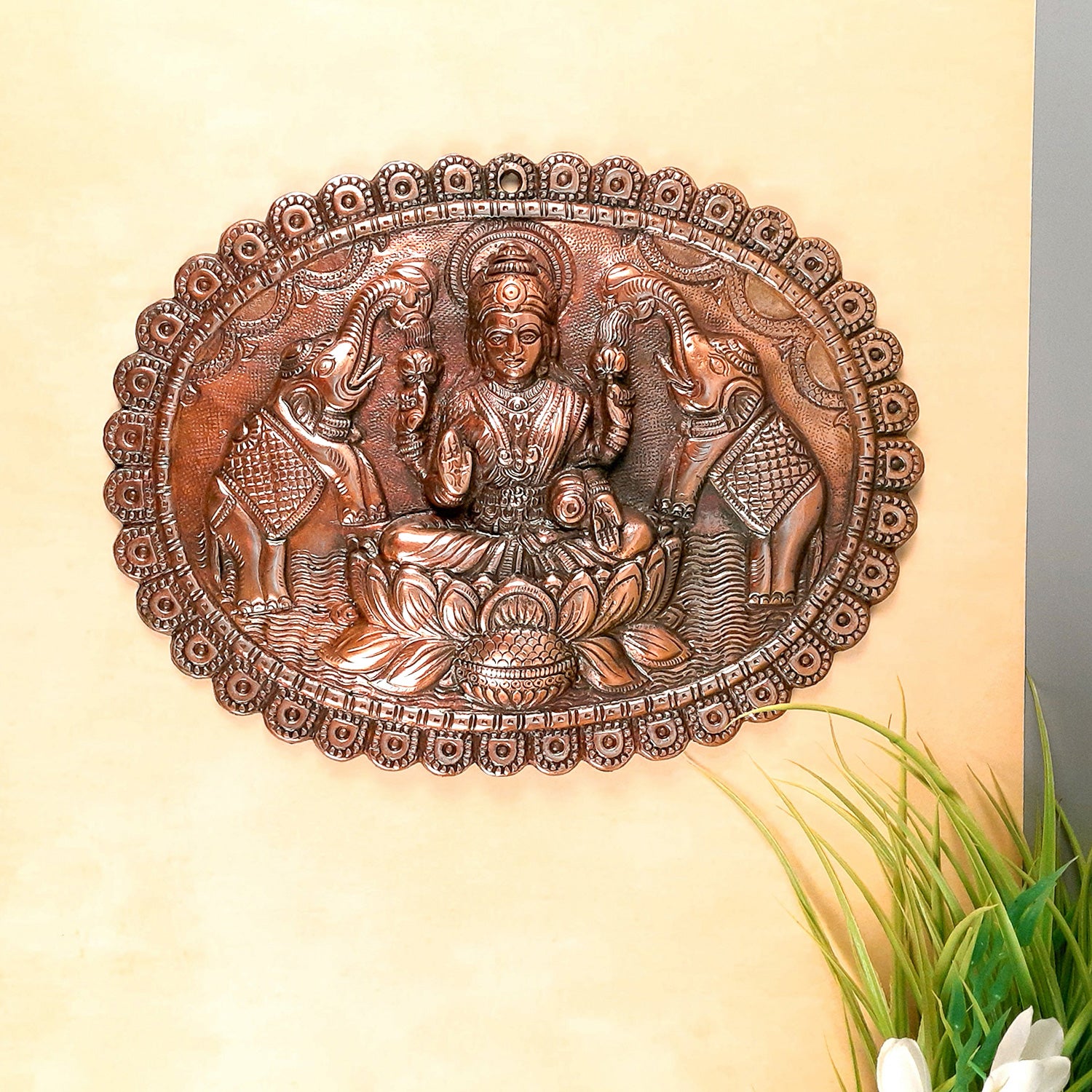 Goddess Laxmi Ji Wall Hanging - For Wall Decor & Gifts - 10 Inch- Apkamart