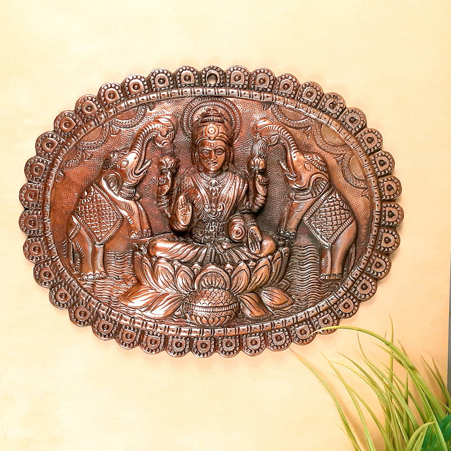 Goddess Laxmi Ji Wall Hanging - For Wall Decor & Gifts - 10 Inch- Apkamart