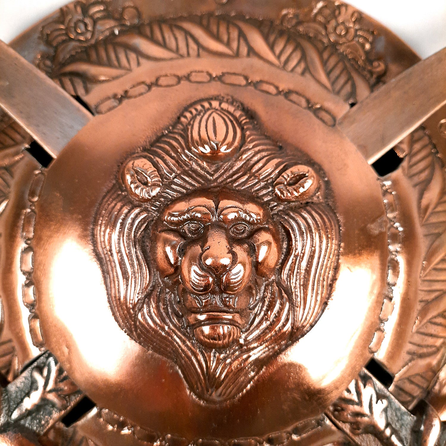 Dhal Talwar Wall Hanging Set | Sword & Shield Wall Mount - Lion Design - For Home, Living Room, Wall Decoration - 12 Inch- Apkamart
