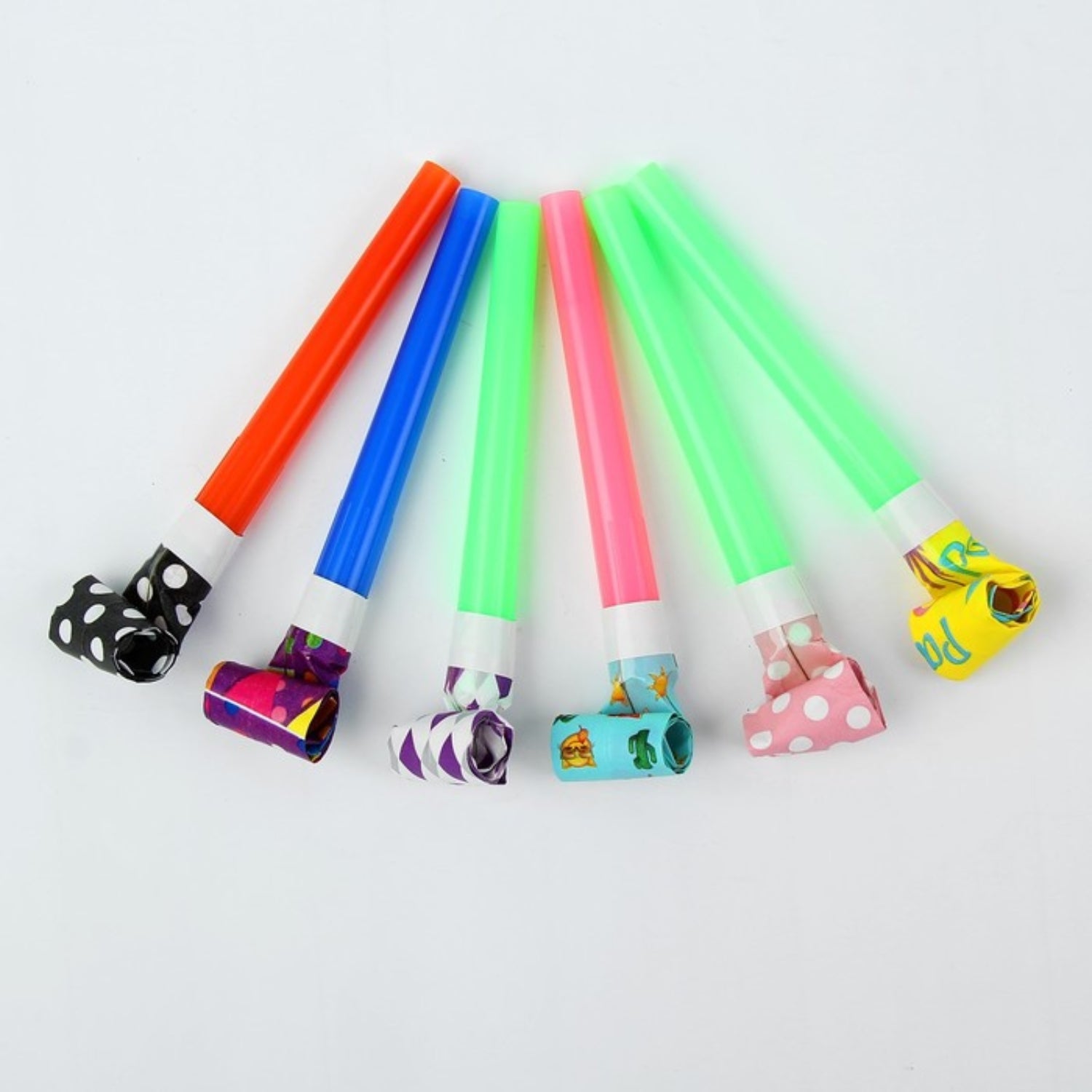 Party Horns for Kids Whistle Noise Makers Birthday Party Supplies Fun Party Favors for Boys & Girls Colorful Celebration Accessories for School - 10 Inch (Pack Of 10) - Apkamart